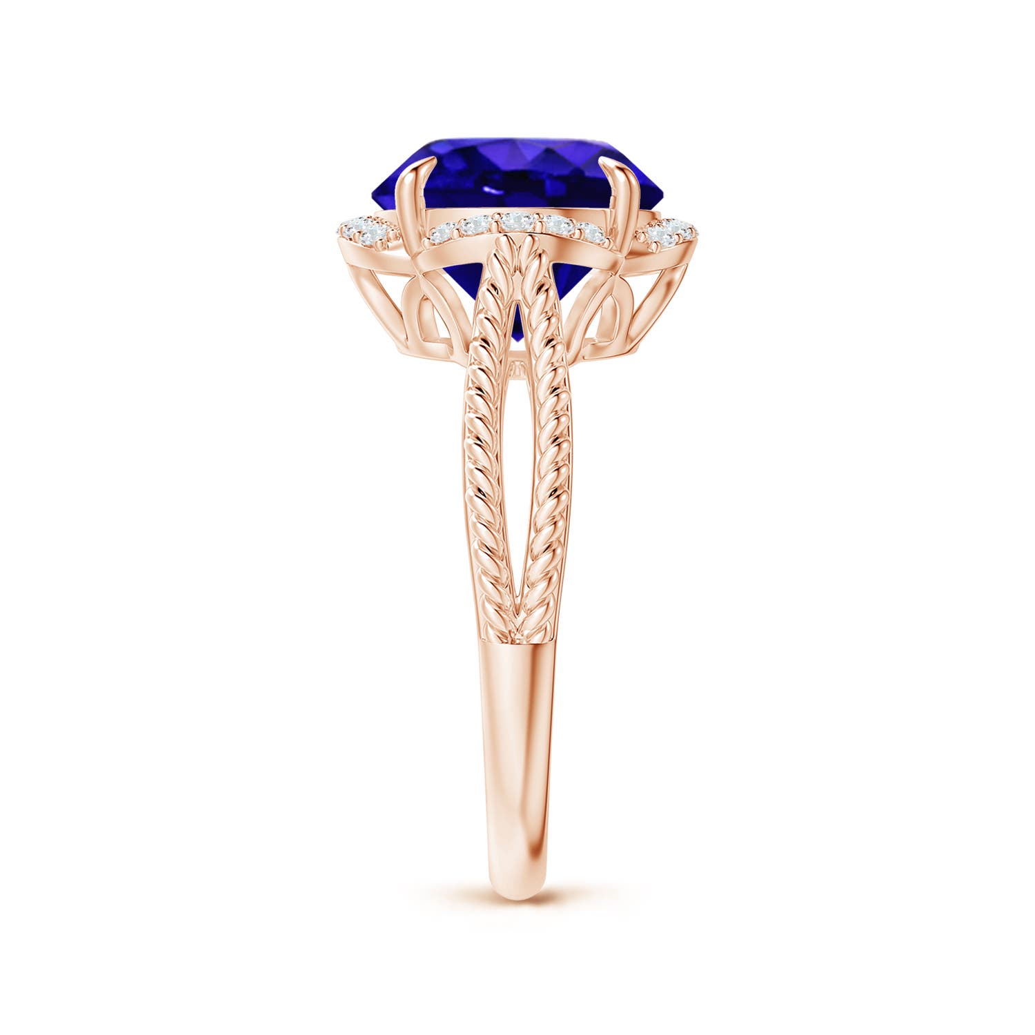 AAAA - Tanzanite / 3.65 CT / 14 KT Rose Gold