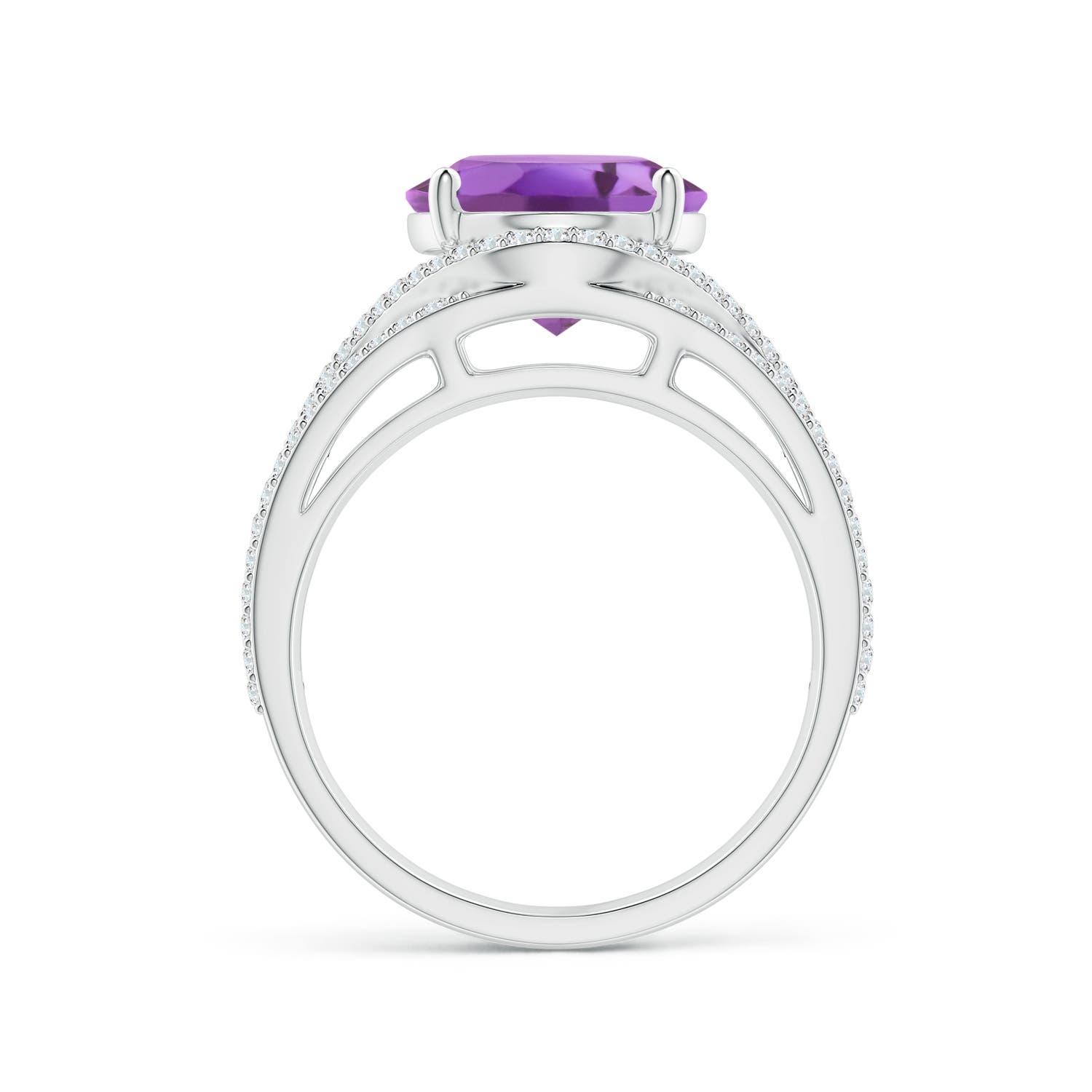 A - Amethyst / 4.94 CT / 14 KT White Gold