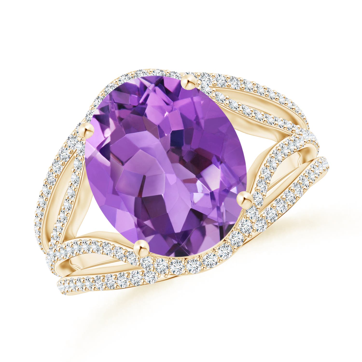 AA - Amethyst / 4.94 CT / 14 KT Yellow Gold