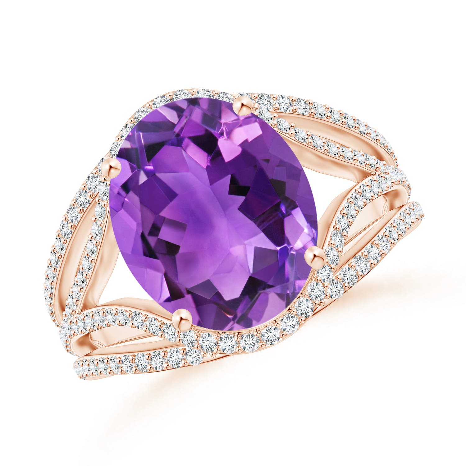 AAA - Amethyst / 4.94 CT / 14 KT Rose Gold