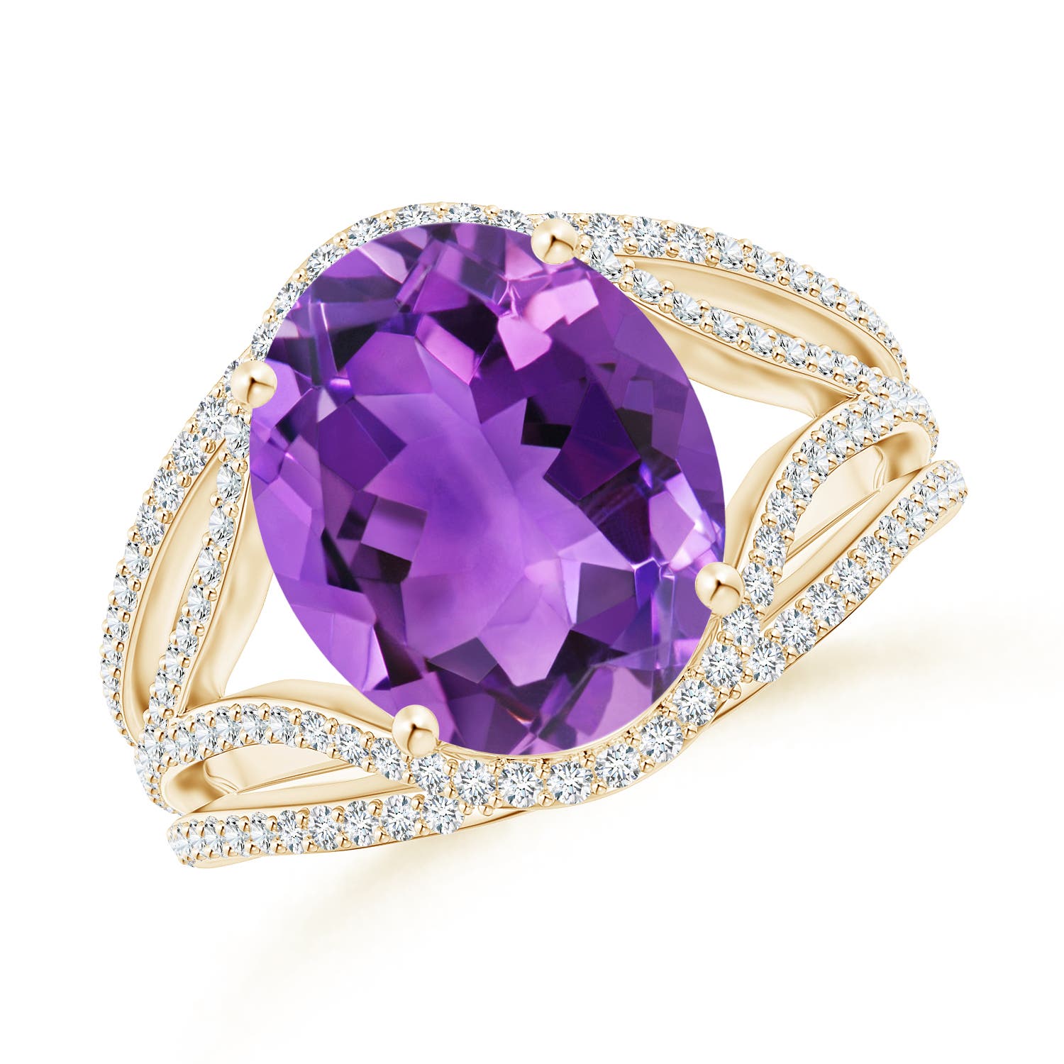 AAA - Amethyst / 4.94 CT / 14 KT Yellow Gold