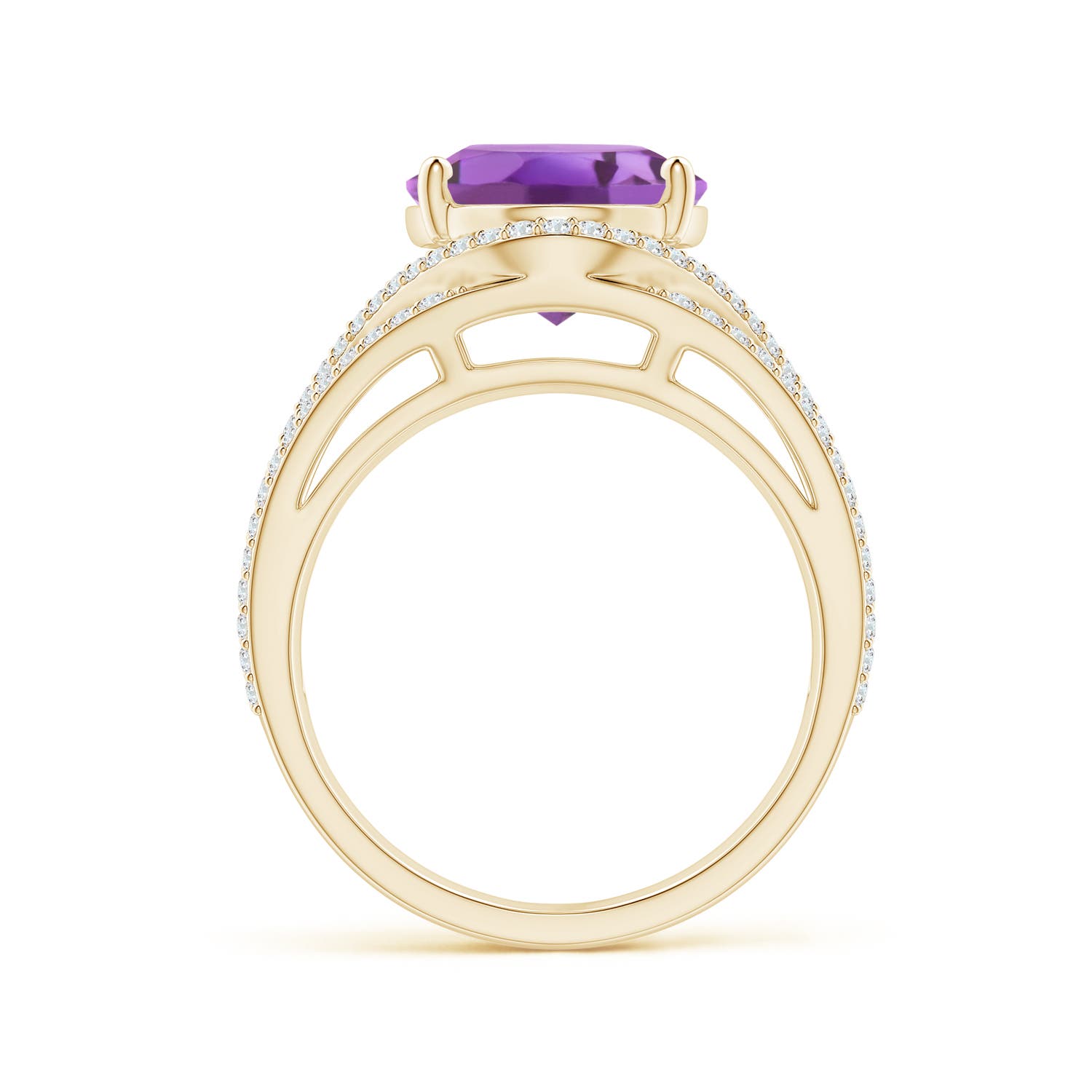 A - Amethyst / 5.89 CT / 14 KT Yellow Gold
