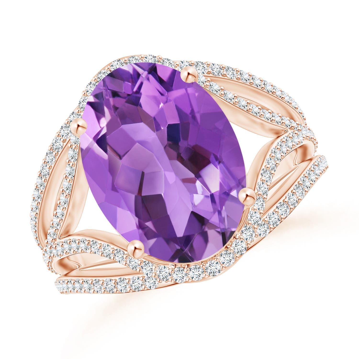 AA - Amethyst / 5.89 CT / 14 KT Rose Gold