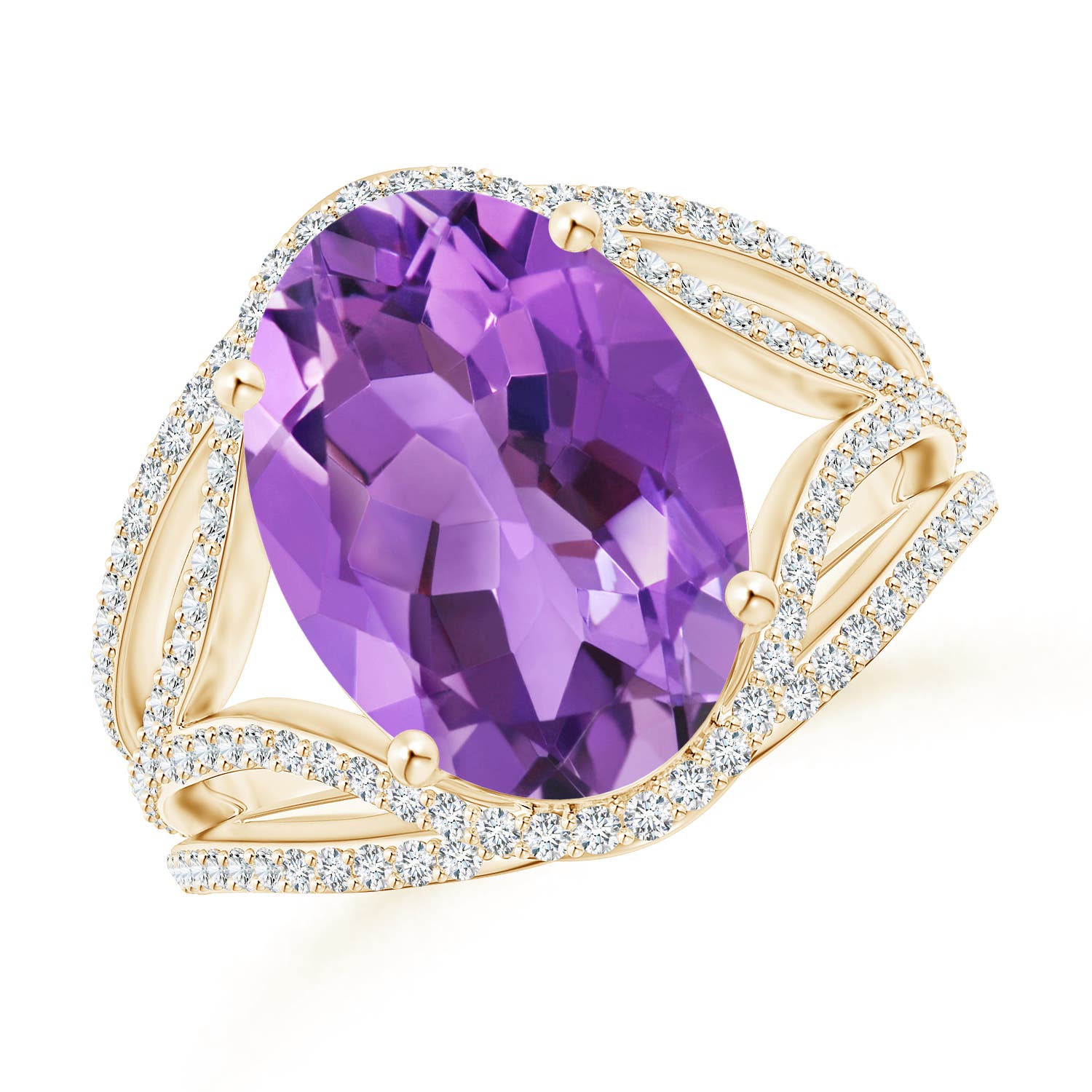 AA - Amethyst / 5.89 CT / 14 KT Yellow Gold