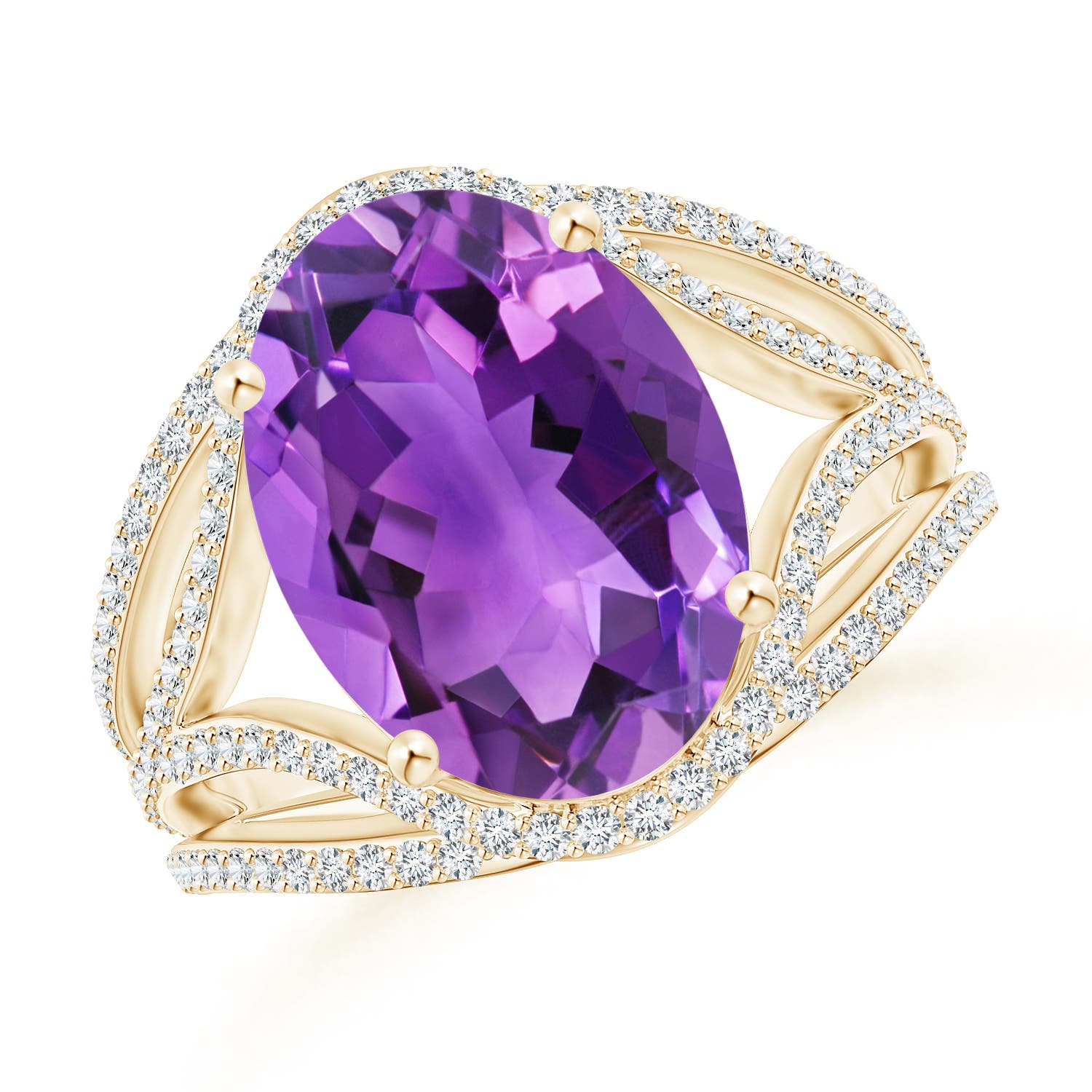 AAA - Amethyst / 5.89 CT / 14 KT Yellow Gold