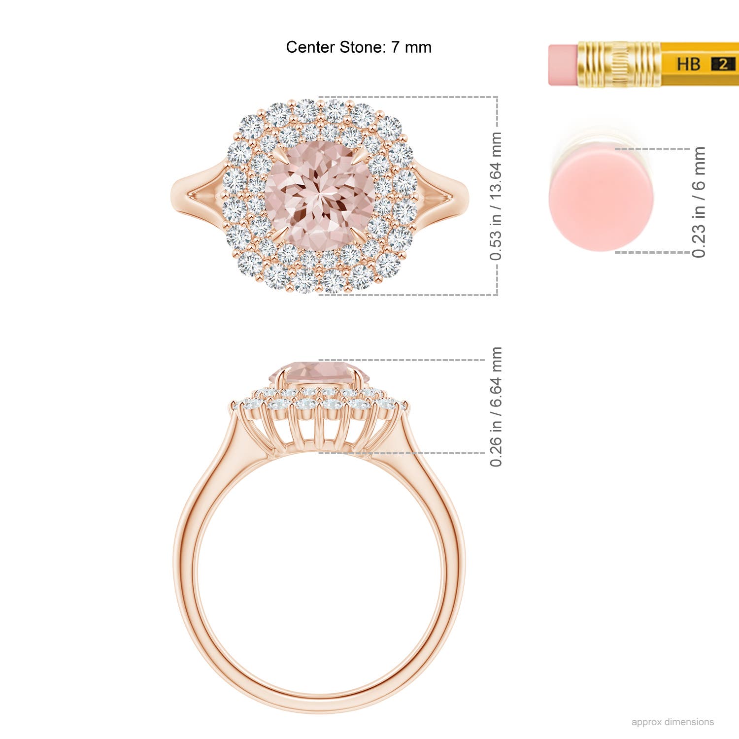 AA - Morganite / 1.71 CT / 14 KT Rose Gold