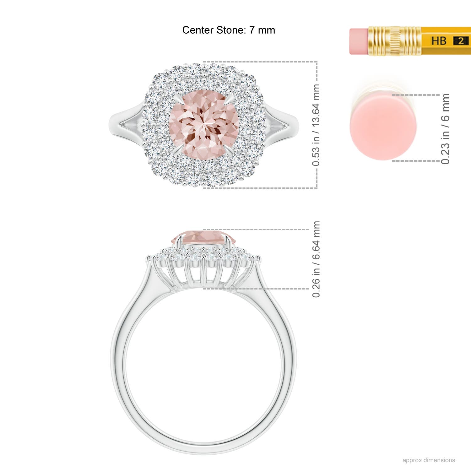 AA - Morganite / 1.71 CT / 14 KT White Gold