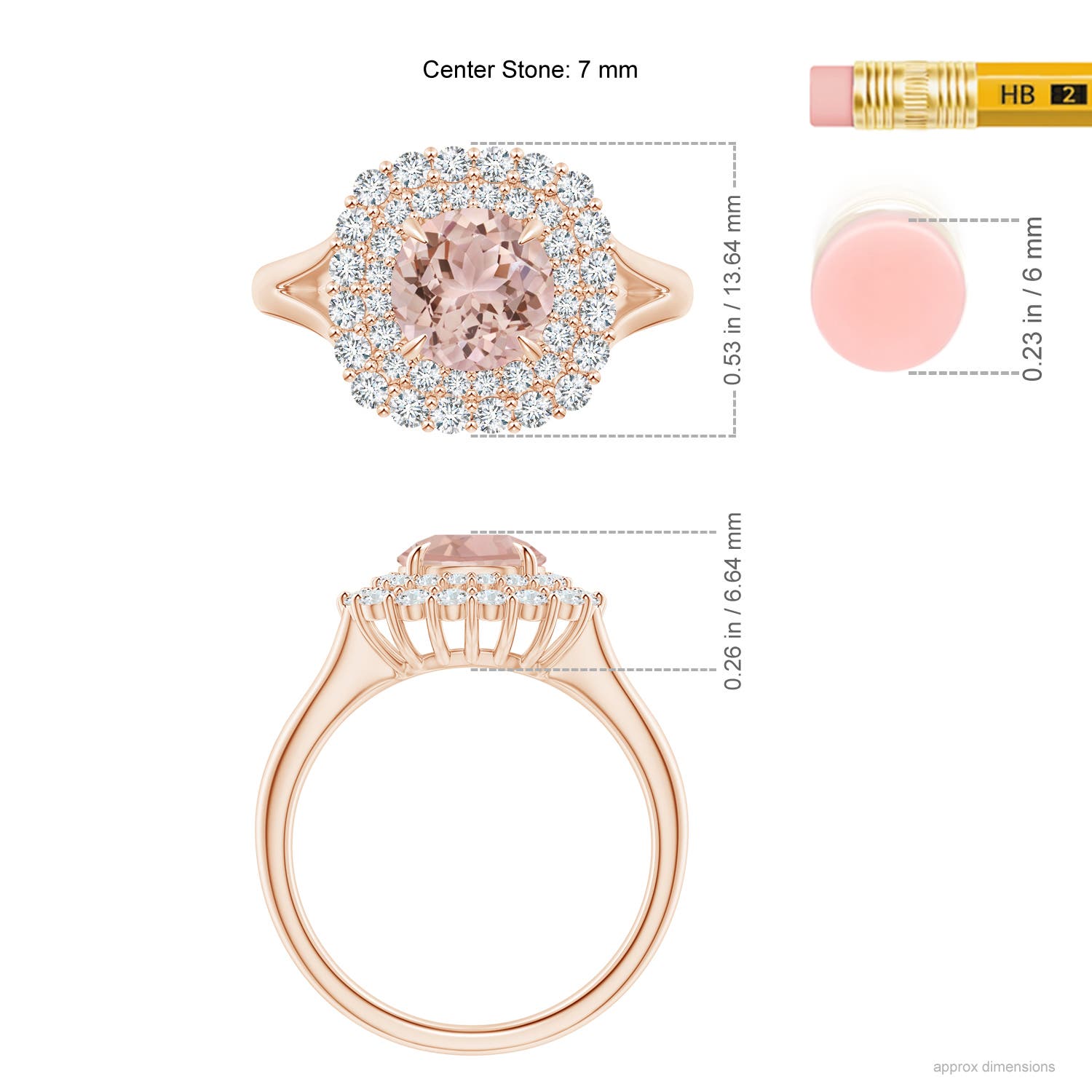 AAA - Morganite / 1.71 CT / 14 KT Rose Gold