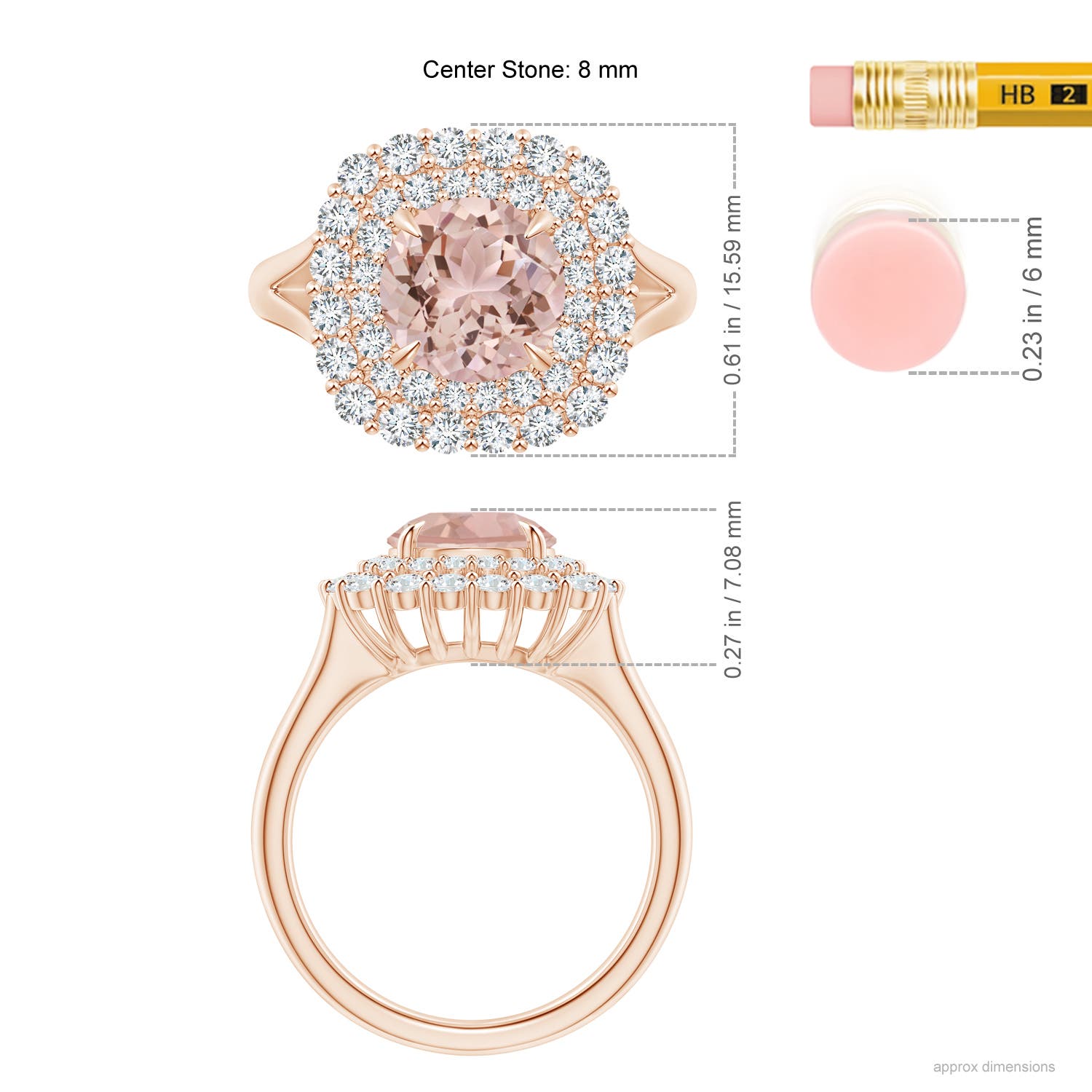 AAA - Morganite / 2.52 CT / 14 KT Rose Gold