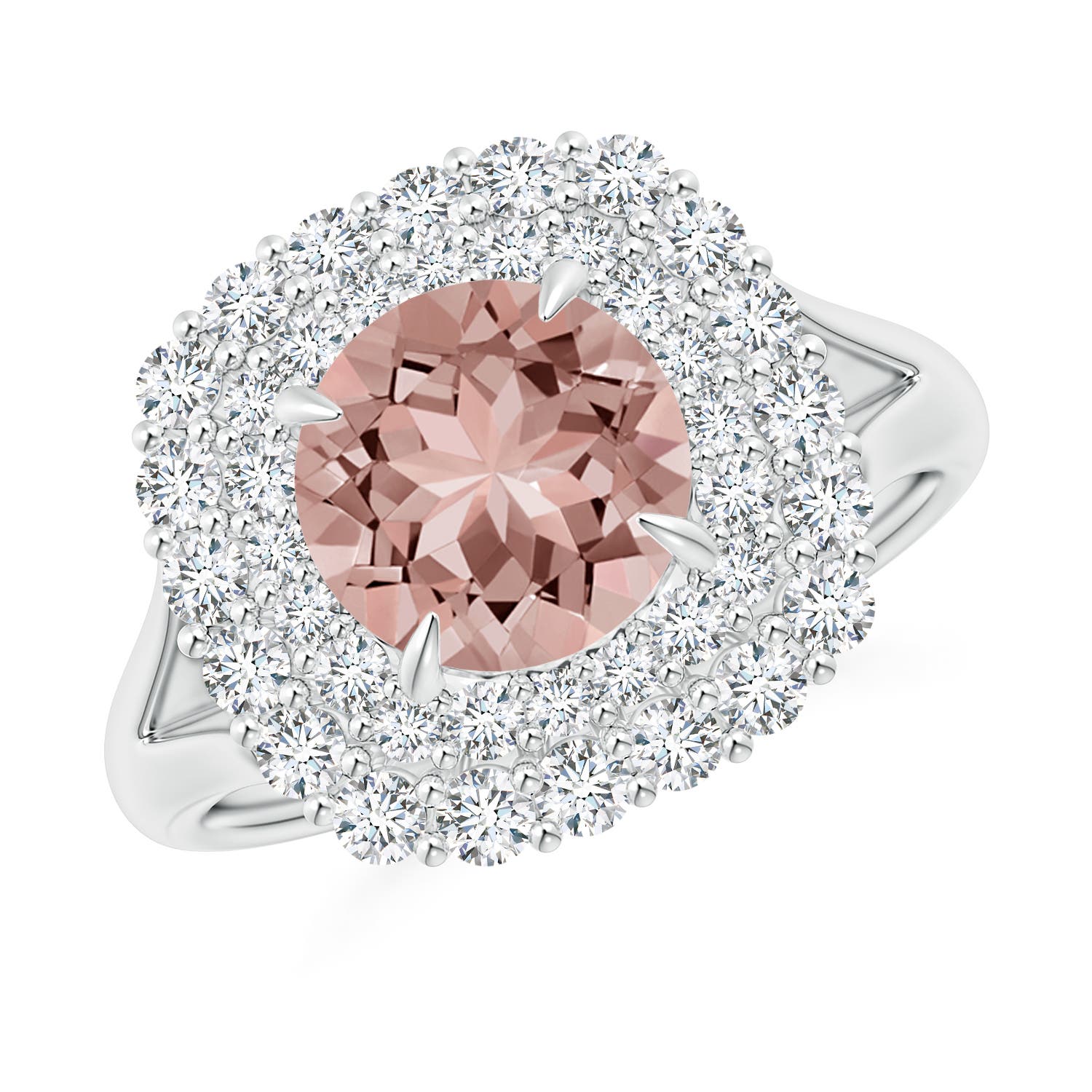 AAAA - Morganite / 2.52 CT / 14 KT White Gold