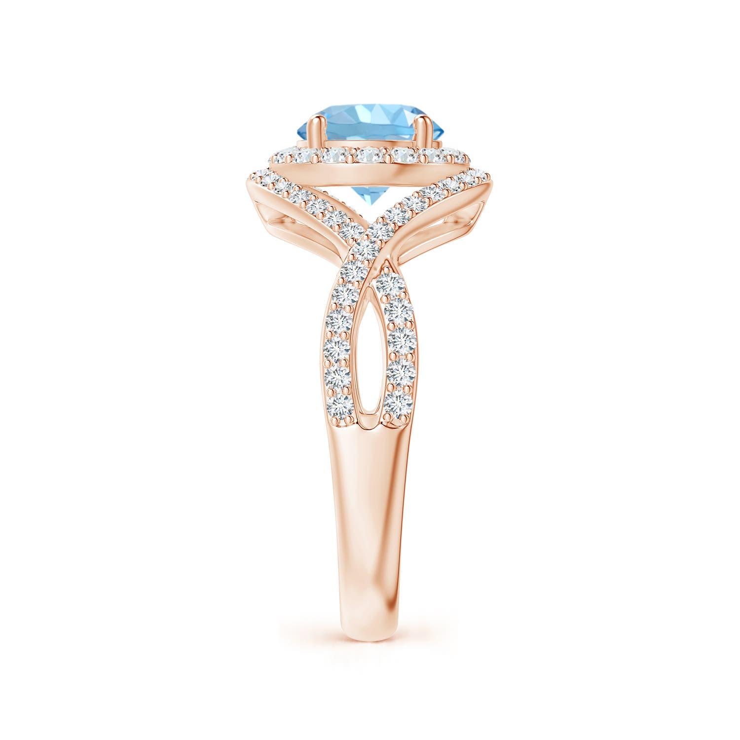 AAAA - Aquamarine / 1.74 CT / 14 KT Rose Gold