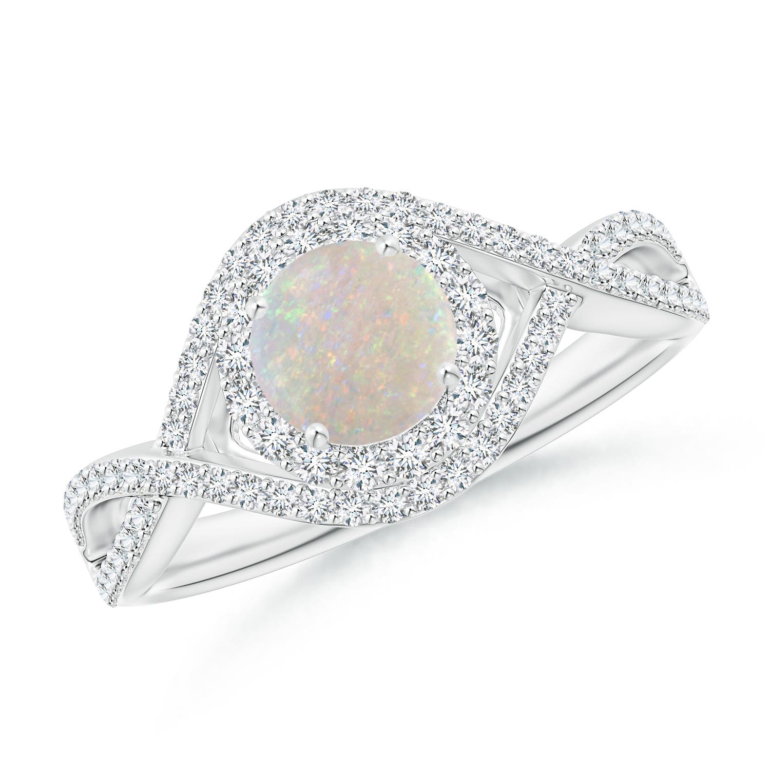 AA - Opal / 0.95 CT / 14 KT White Gold