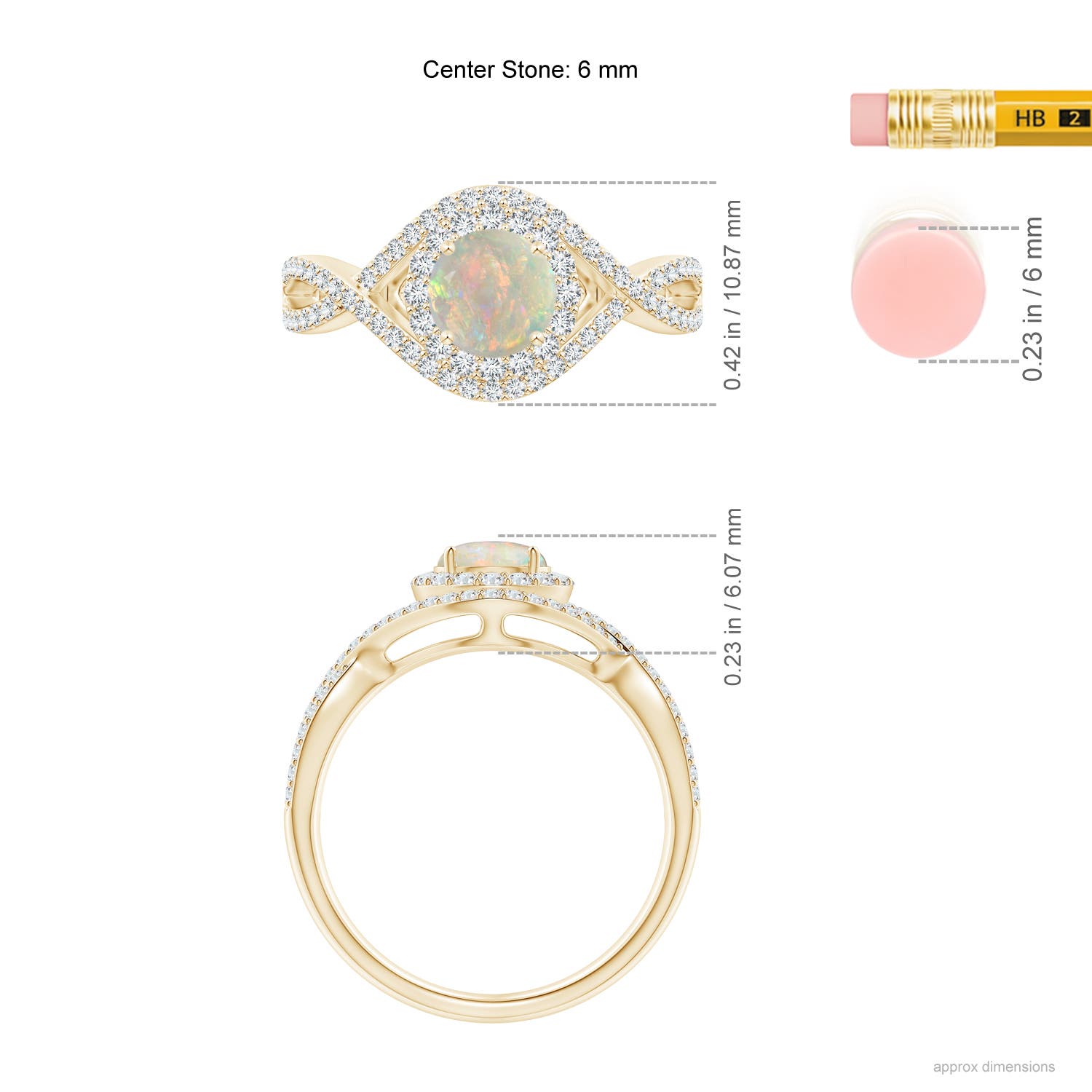 AAAA - Opal / 0.95 CT / 14 KT Yellow Gold