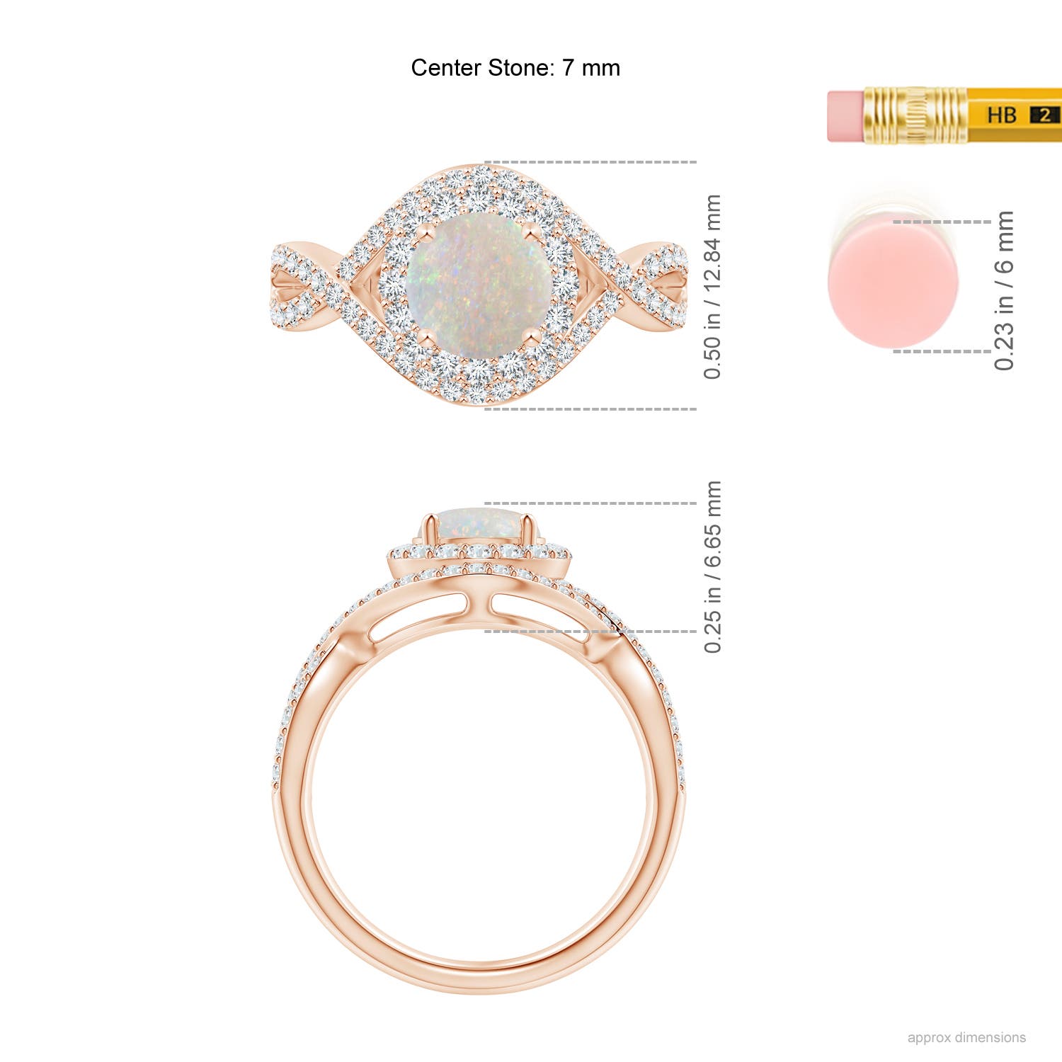 AA - Opal / 1.37 CT / 14 KT Rose Gold