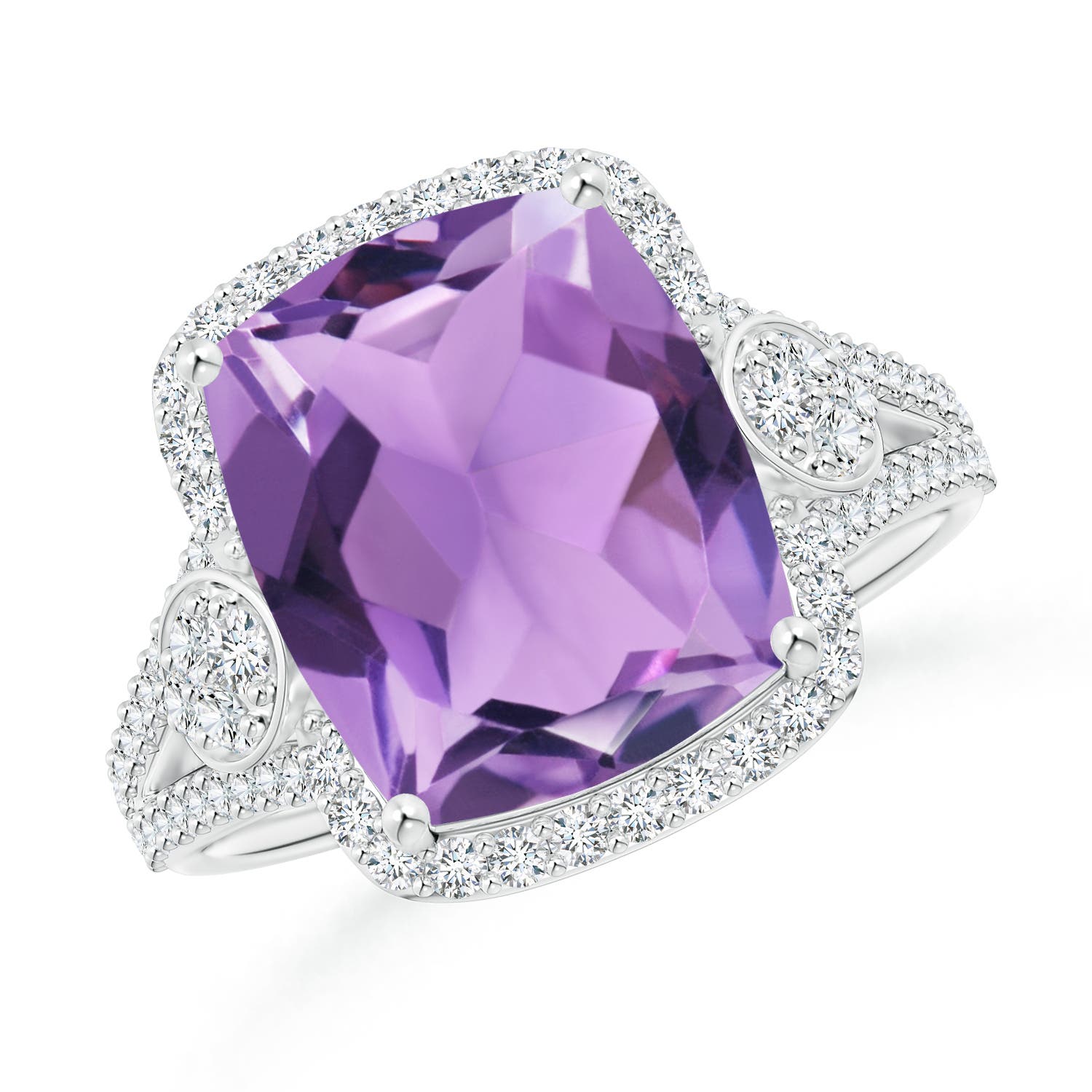 A - Amethyst / 5.06 CT / 14 KT White Gold