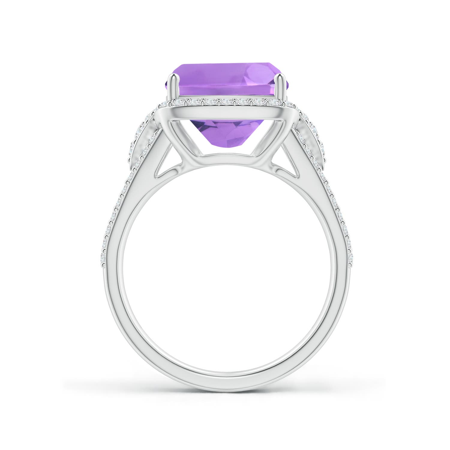 A - Amethyst / 5.06 CT / 14 KT White Gold