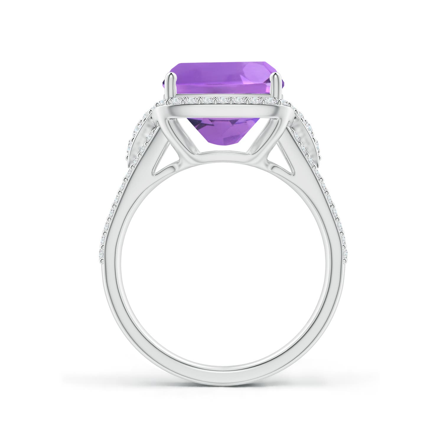 AA - Amethyst / 5.06 CT / 14 KT White Gold