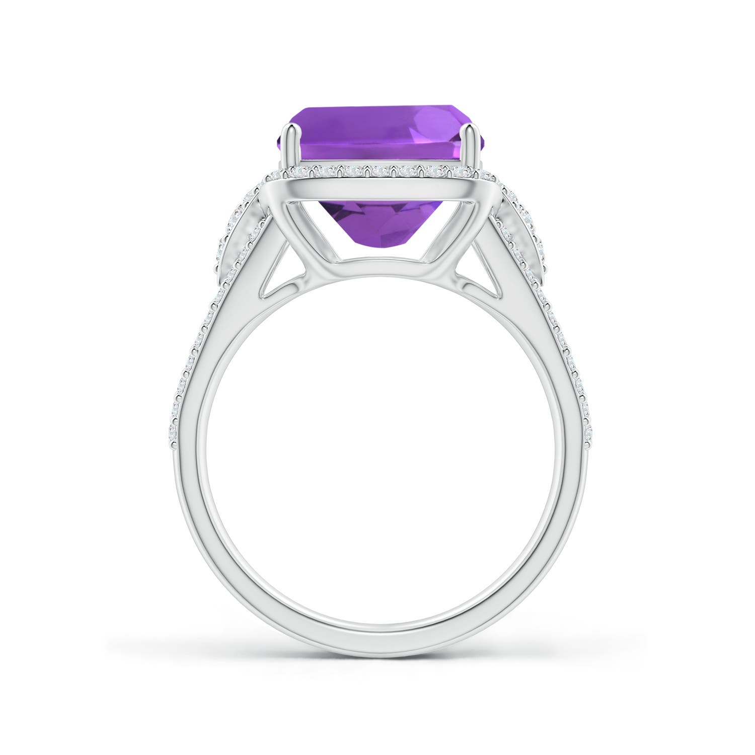 AAA - Amethyst / 5.06 CT / 14 KT White Gold