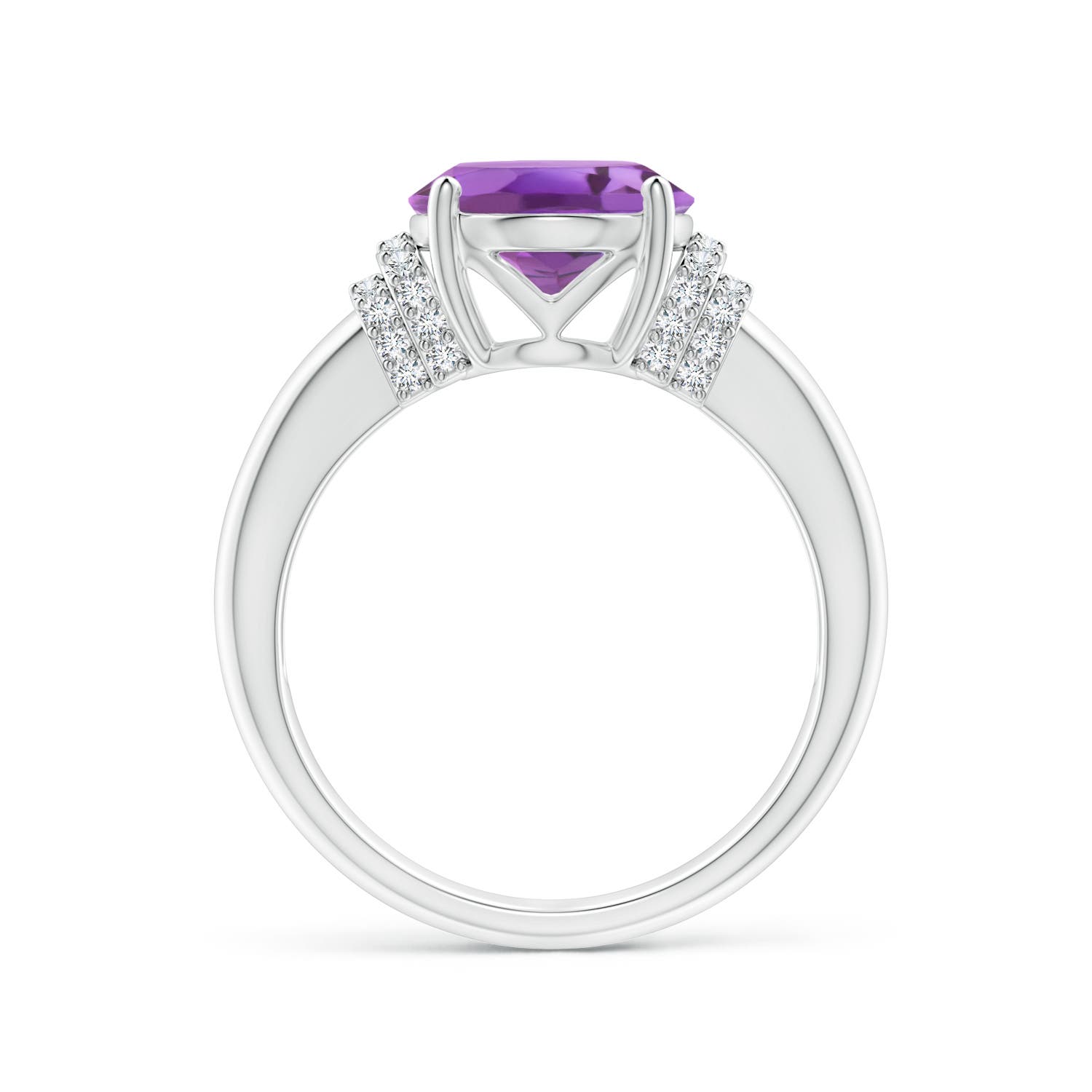 A - Amethyst / 3.35 CT / 14 KT White Gold