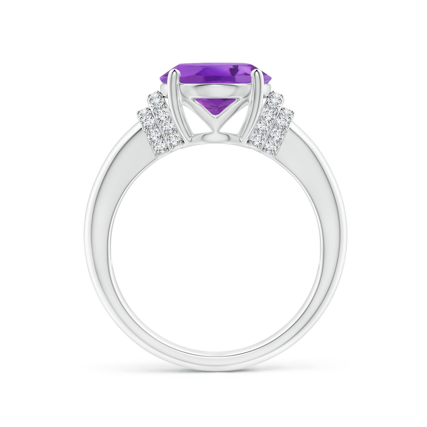AA - Amethyst / 3.35 CT / 14 KT White Gold