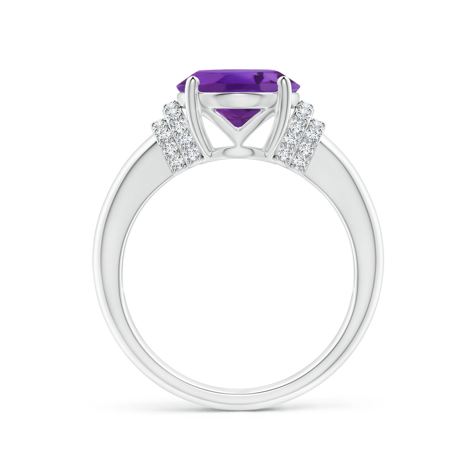 AAA - Amethyst / 3.35 CT / 14 KT White Gold