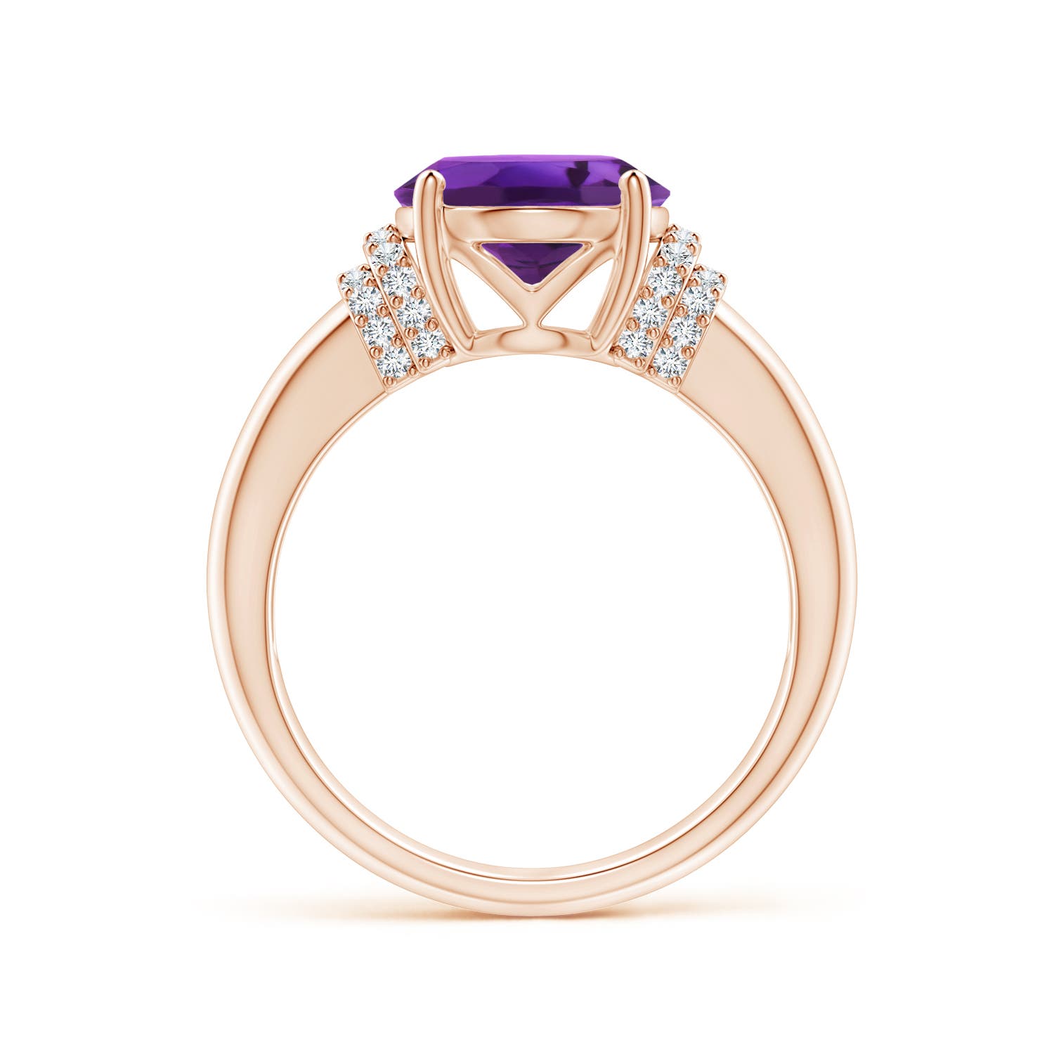 AAAA - Amethyst / 3.35 CT / 14 KT Rose Gold