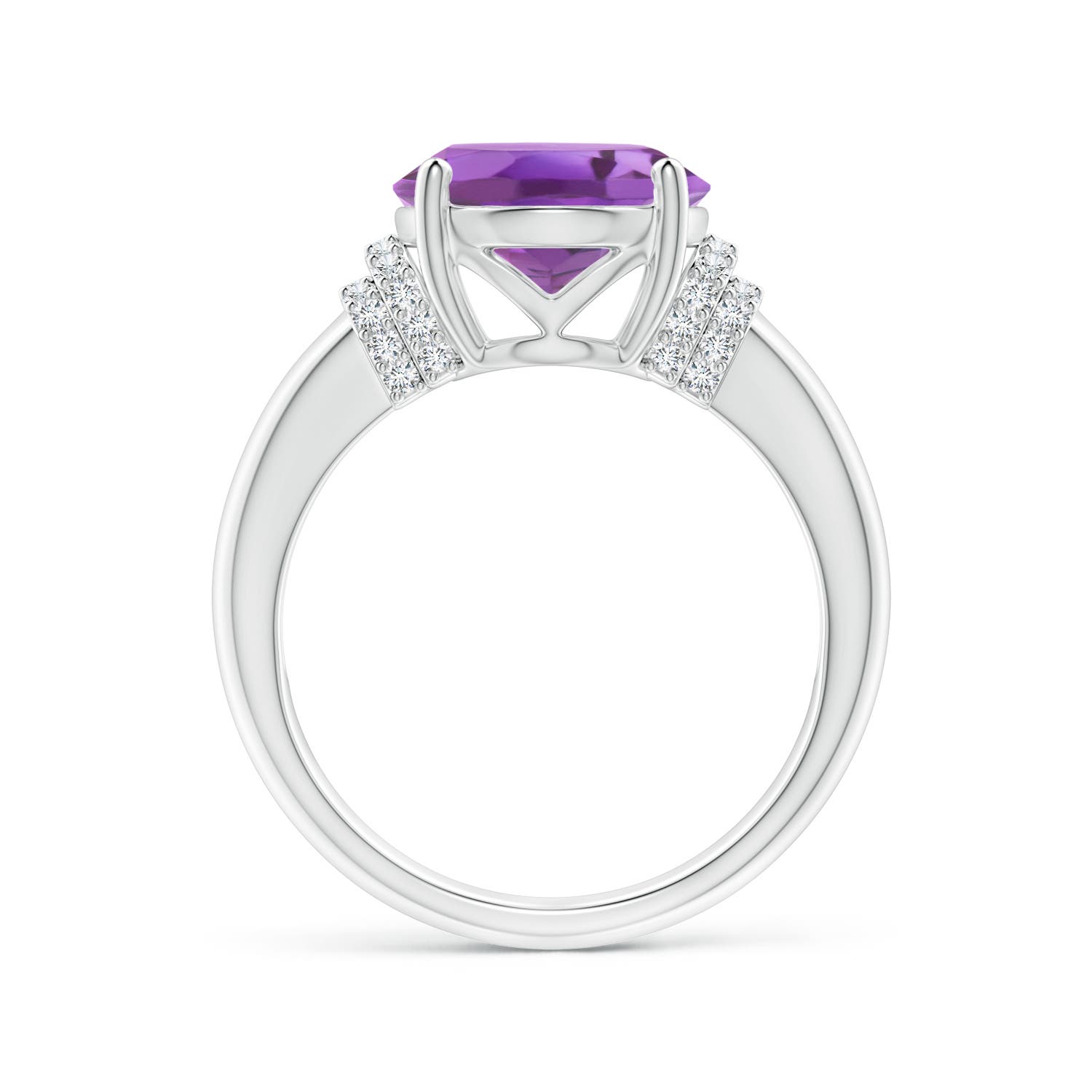 A - Amethyst / 4.54 CT / 14 KT White Gold