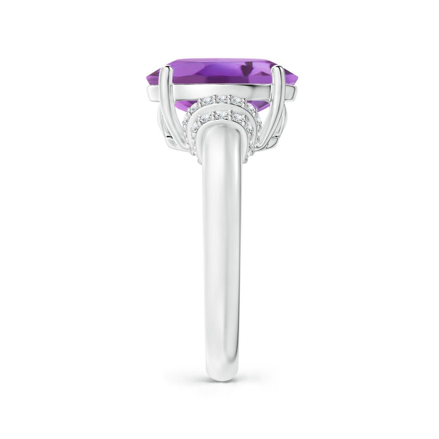 A - Amethyst / 4.54 CT / 14 KT White Gold