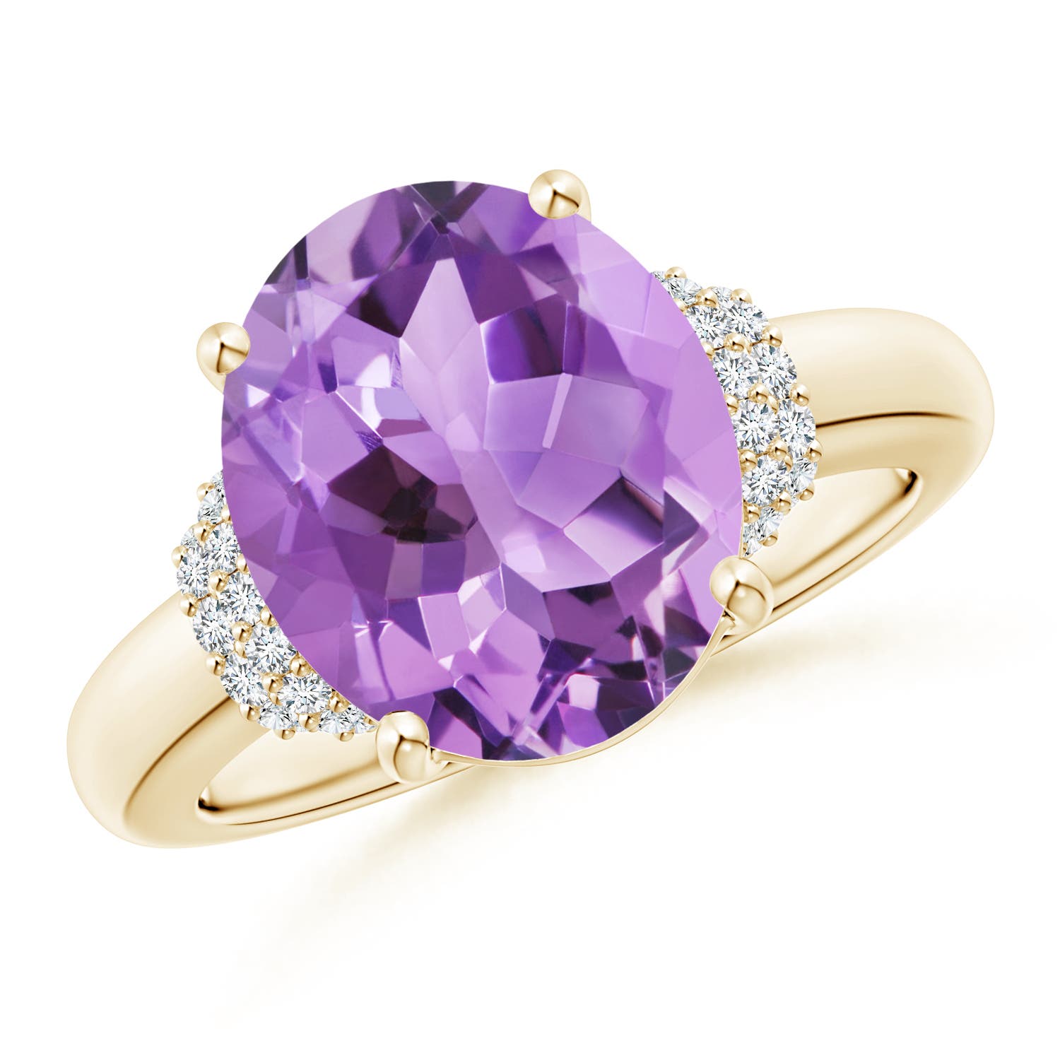 A - Amethyst / 4.54 CT / 14 KT Yellow Gold