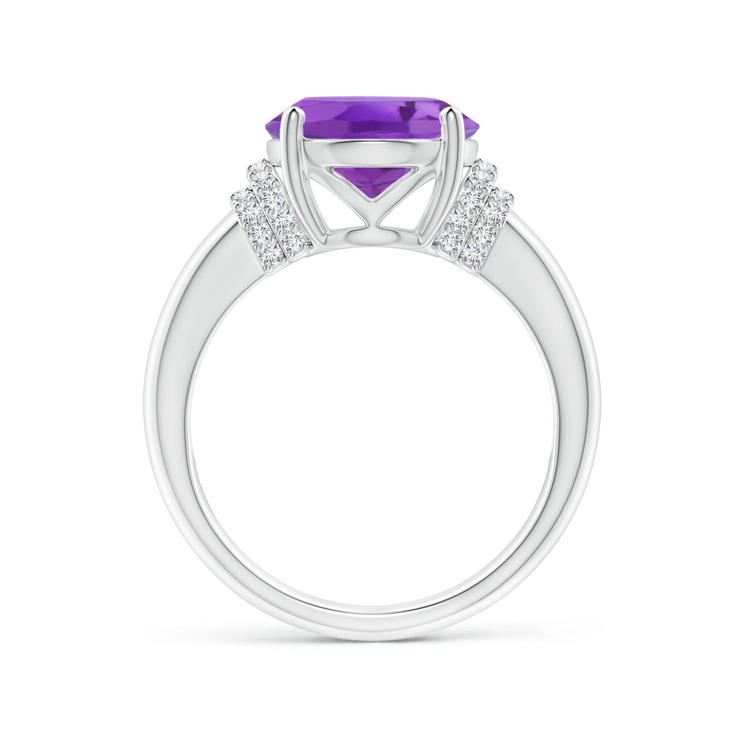 AA - Amethyst / 4.54 CT / 14 KT White Gold