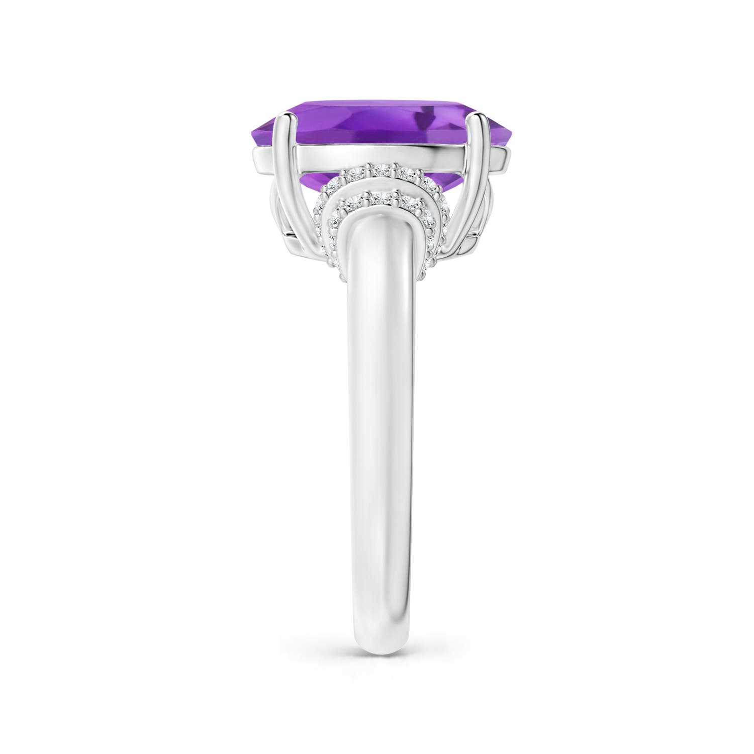 AA - Amethyst / 4.54 CT / 14 KT White Gold