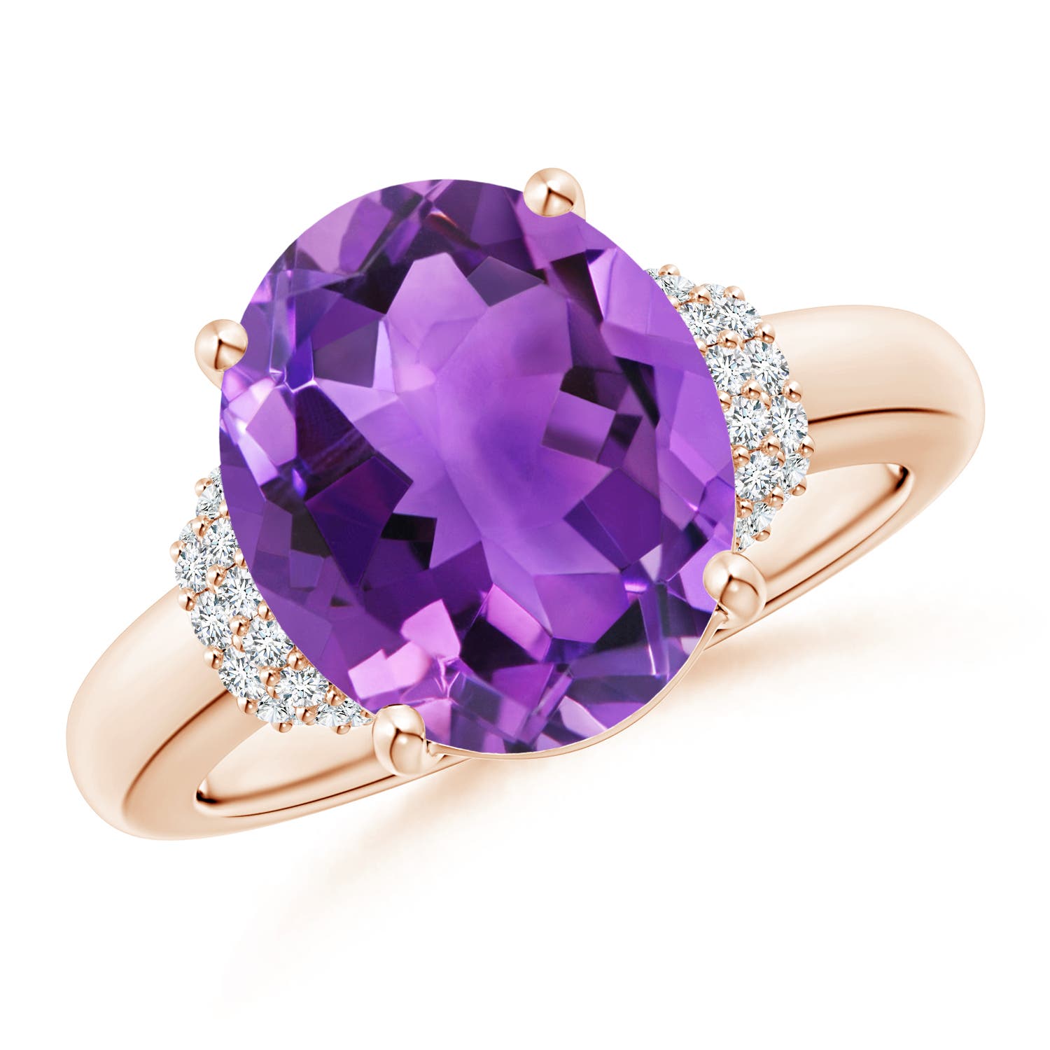 AAA - Amethyst / 4.54 CT / 14 KT Rose Gold