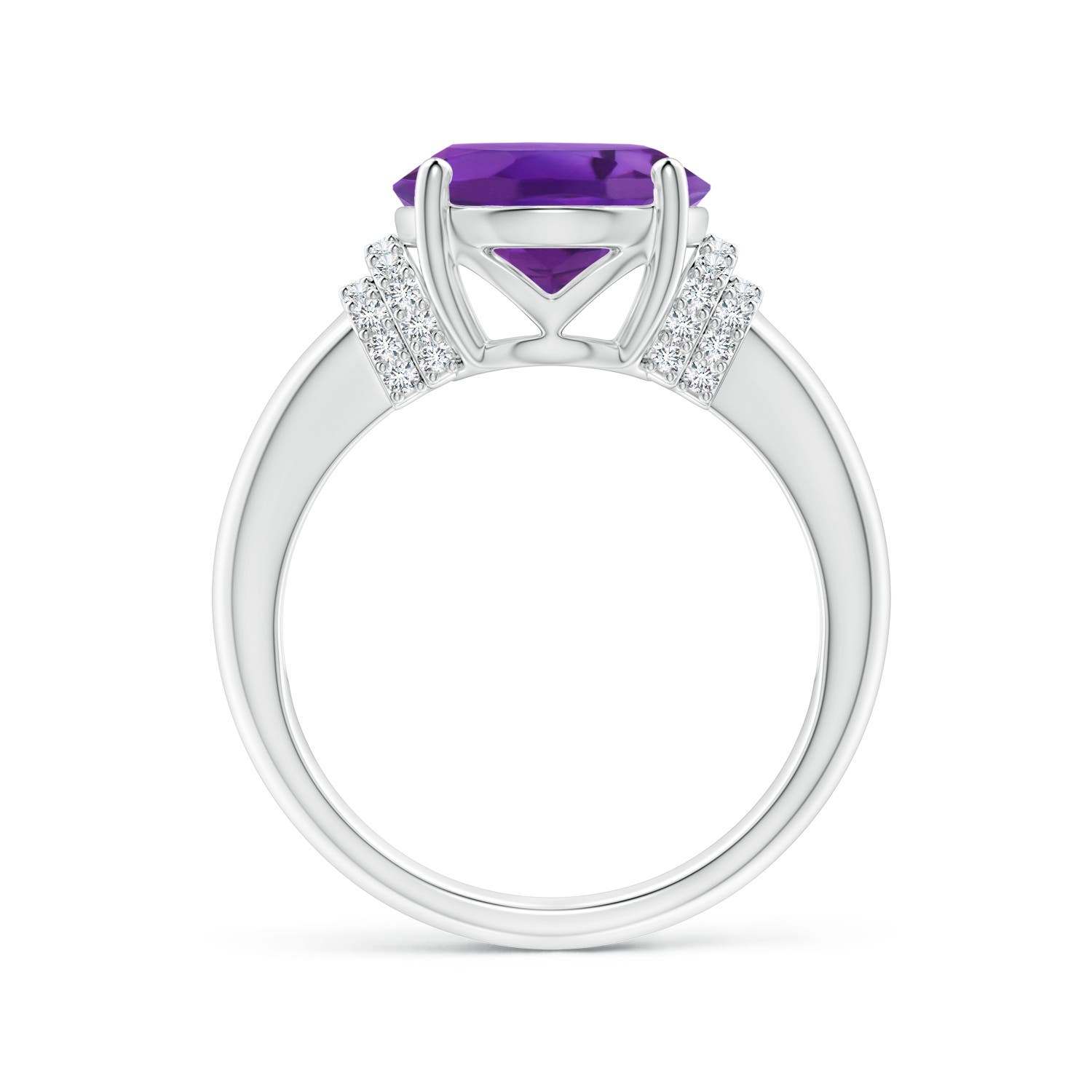 AAA - Amethyst / 4.54 CT / 14 KT White Gold