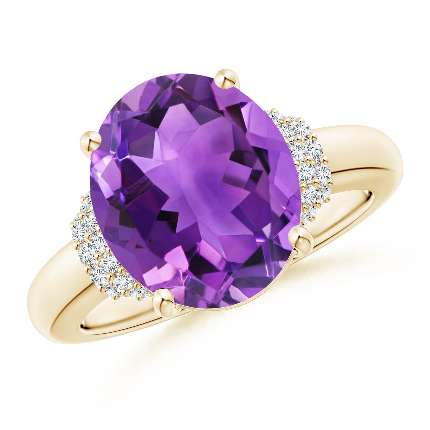 AAA - Amethyst / 4.54 CT / 14 KT Yellow Gold