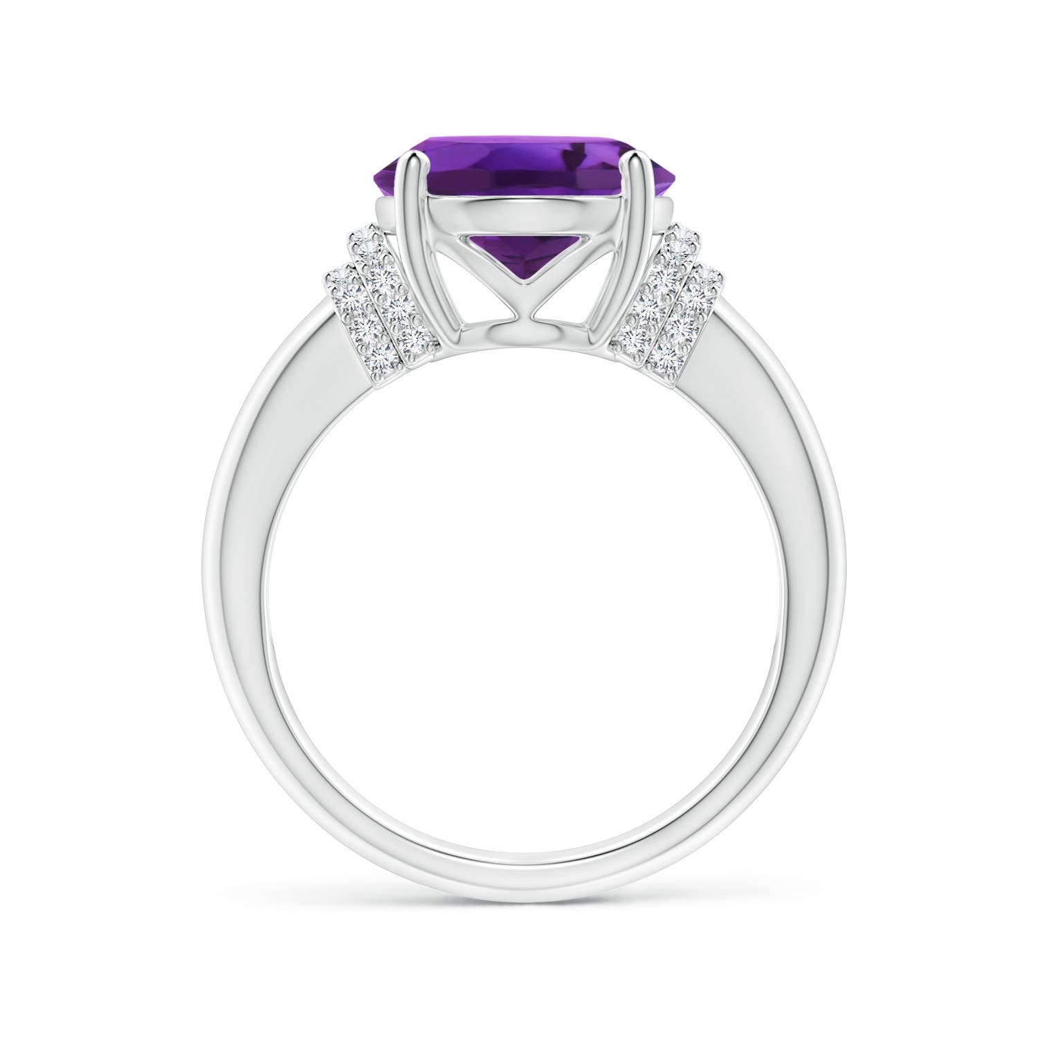 AAAA - Amethyst / 4.54 CT / 14 KT White Gold