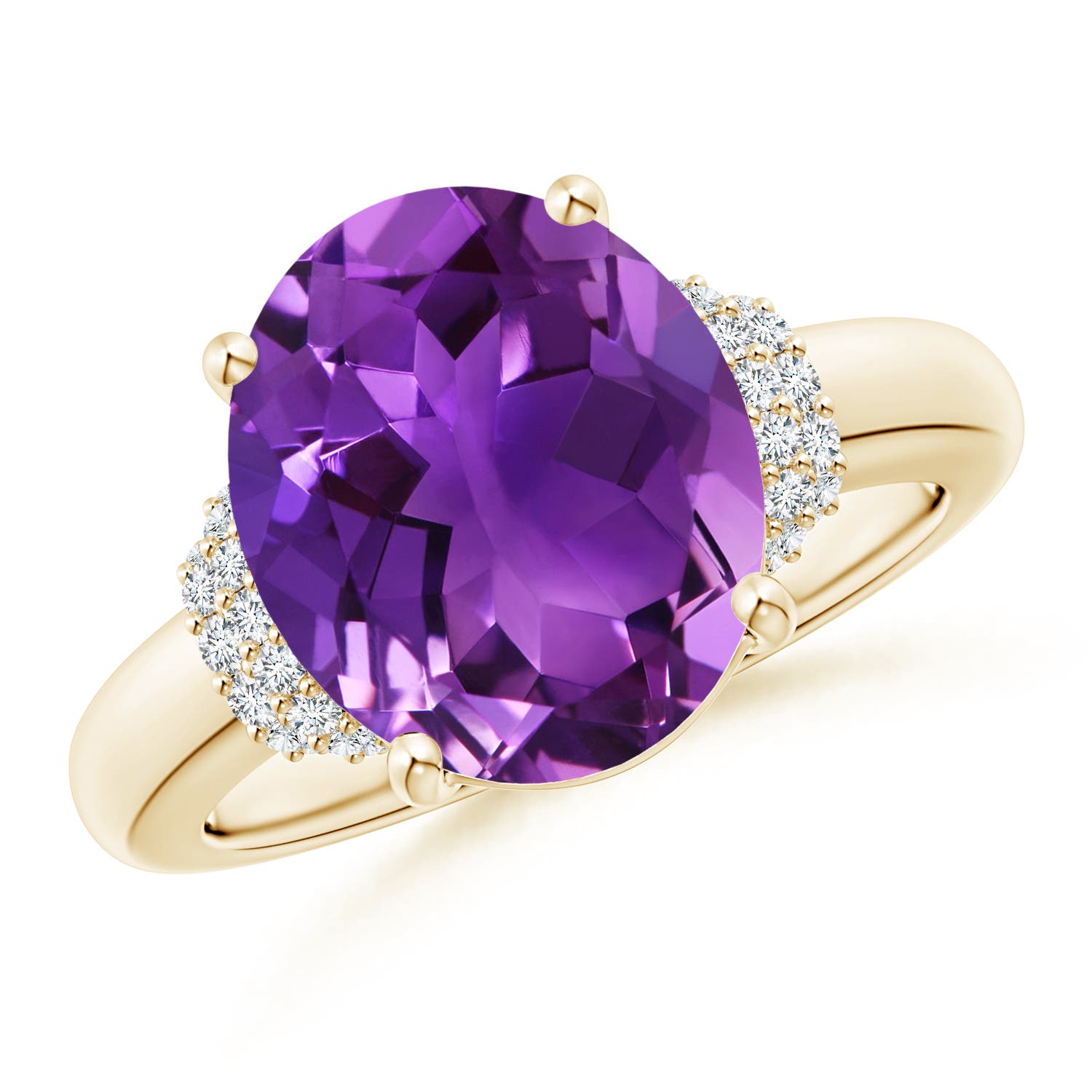 AAAA - Amethyst / 4.54 CT / 14 KT Yellow Gold