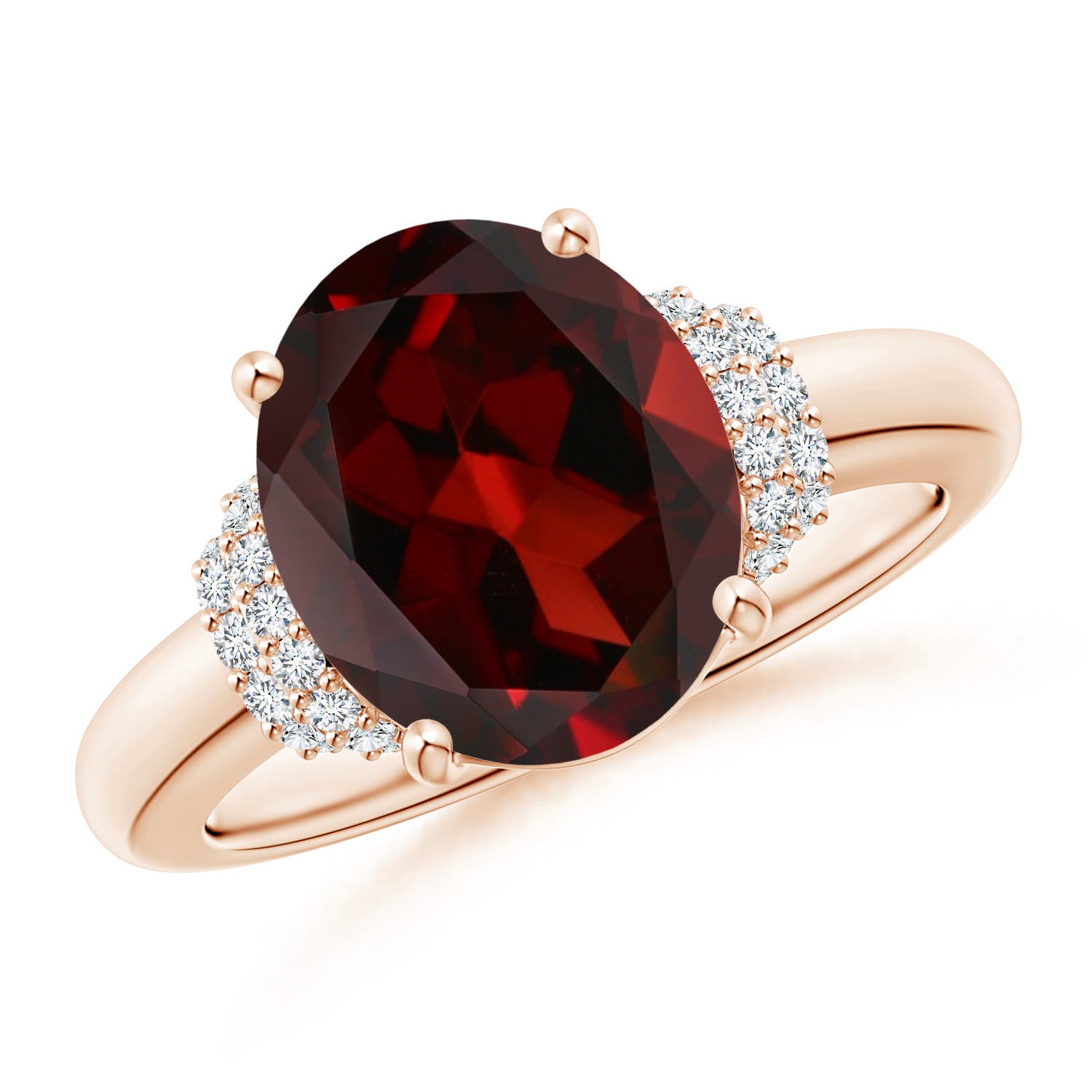 AAA - Garnet / 4.4 CT / 14 KT Rose Gold