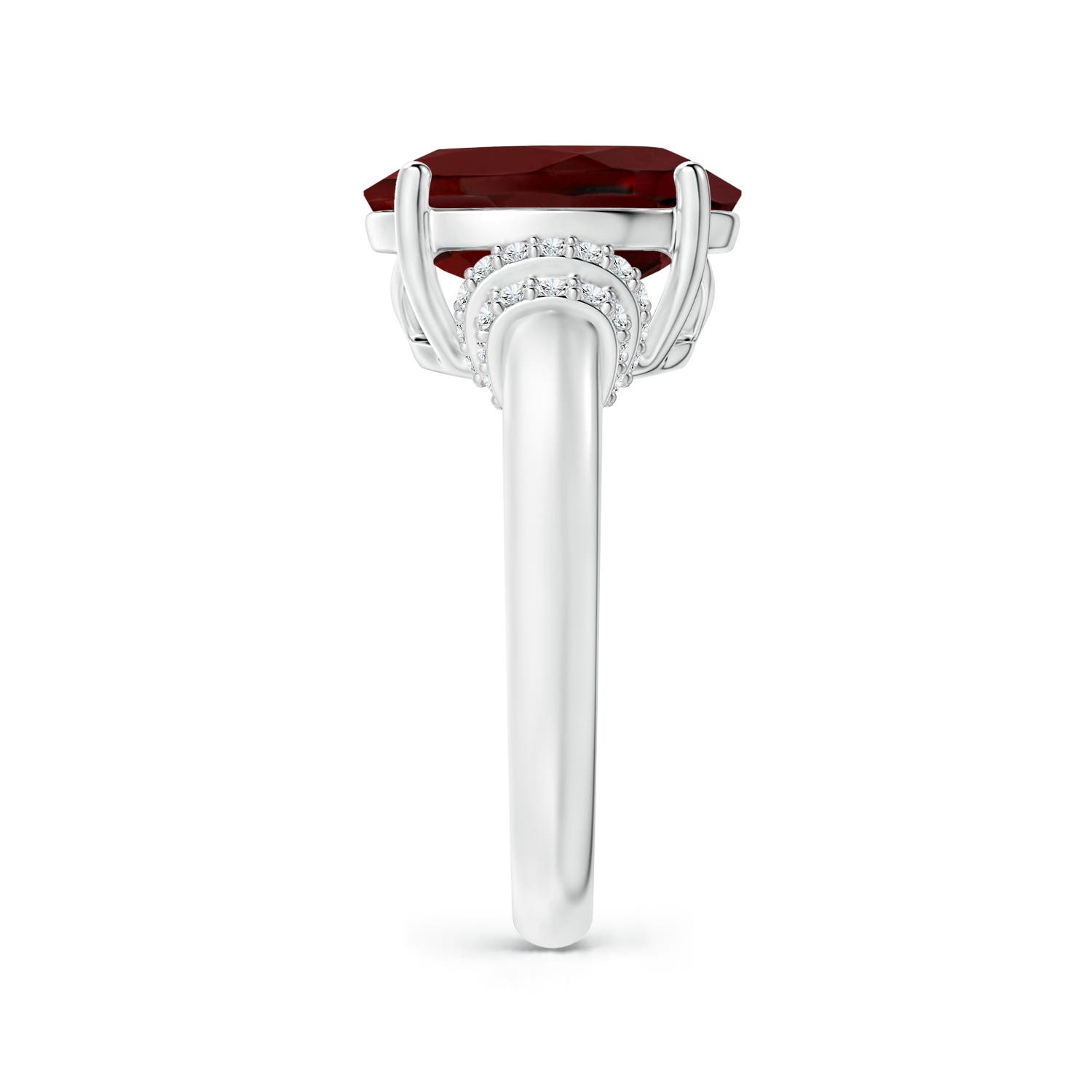 AAA - Garnet / 5.39 CT / 14 KT White Gold