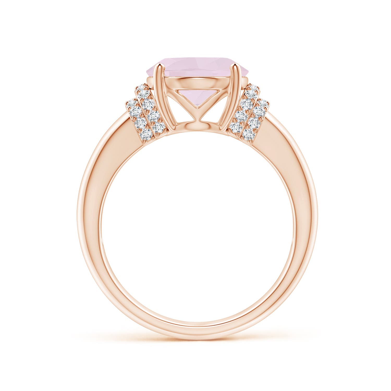 A - Rose Quartz / 3.45 CT / 14 KT Rose Gold