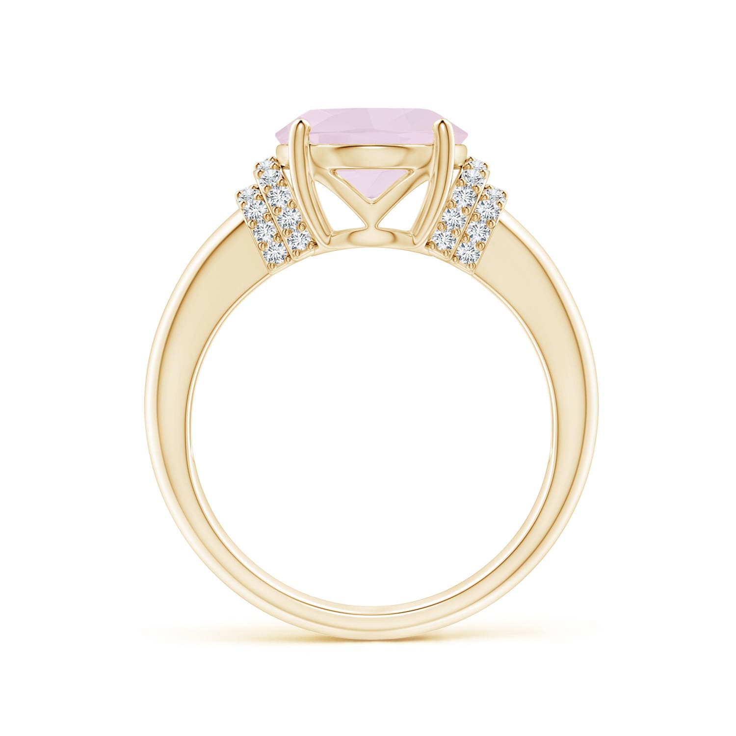 A - Rose Quartz / 3.45 CT / 14 KT Yellow Gold