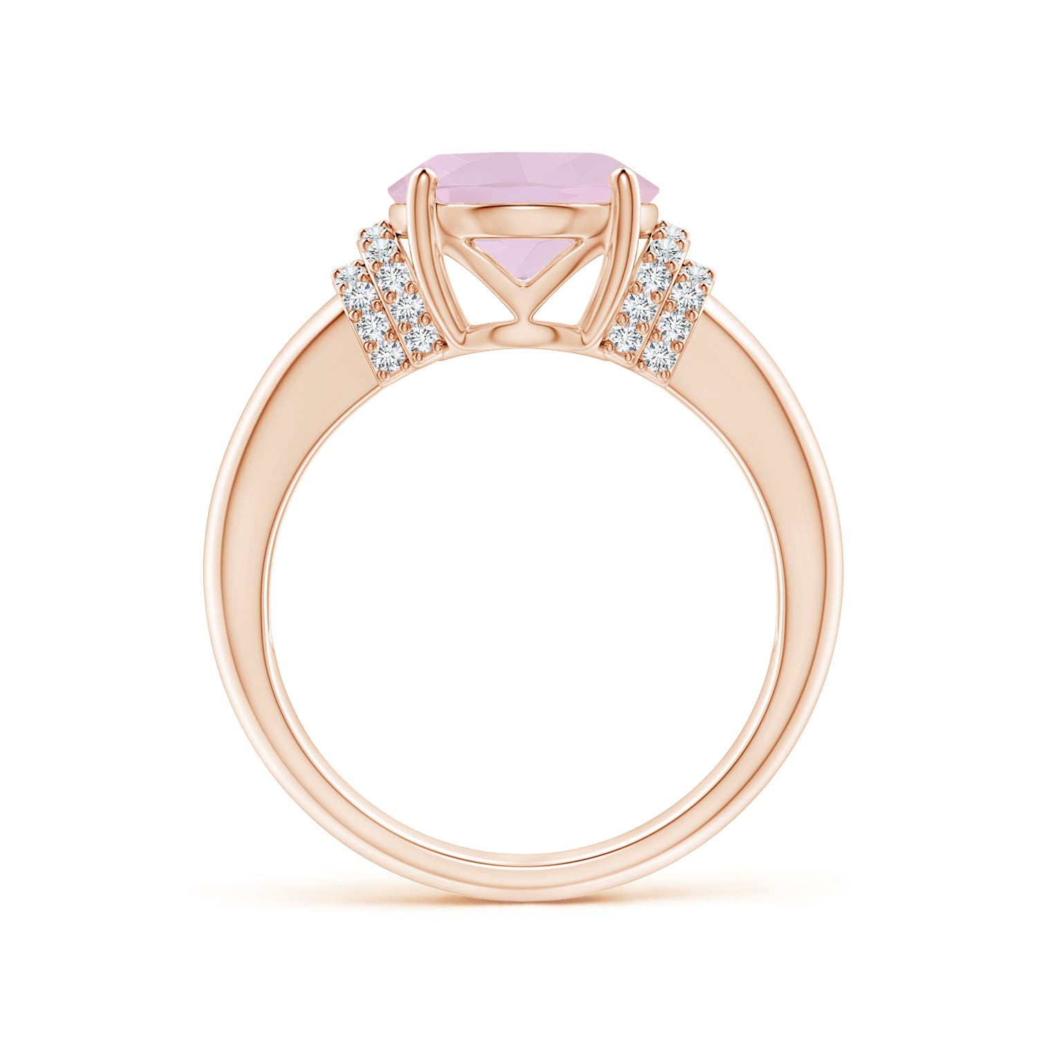 AA - Rose Quartz / 3.45 CT / 14 KT Rose Gold