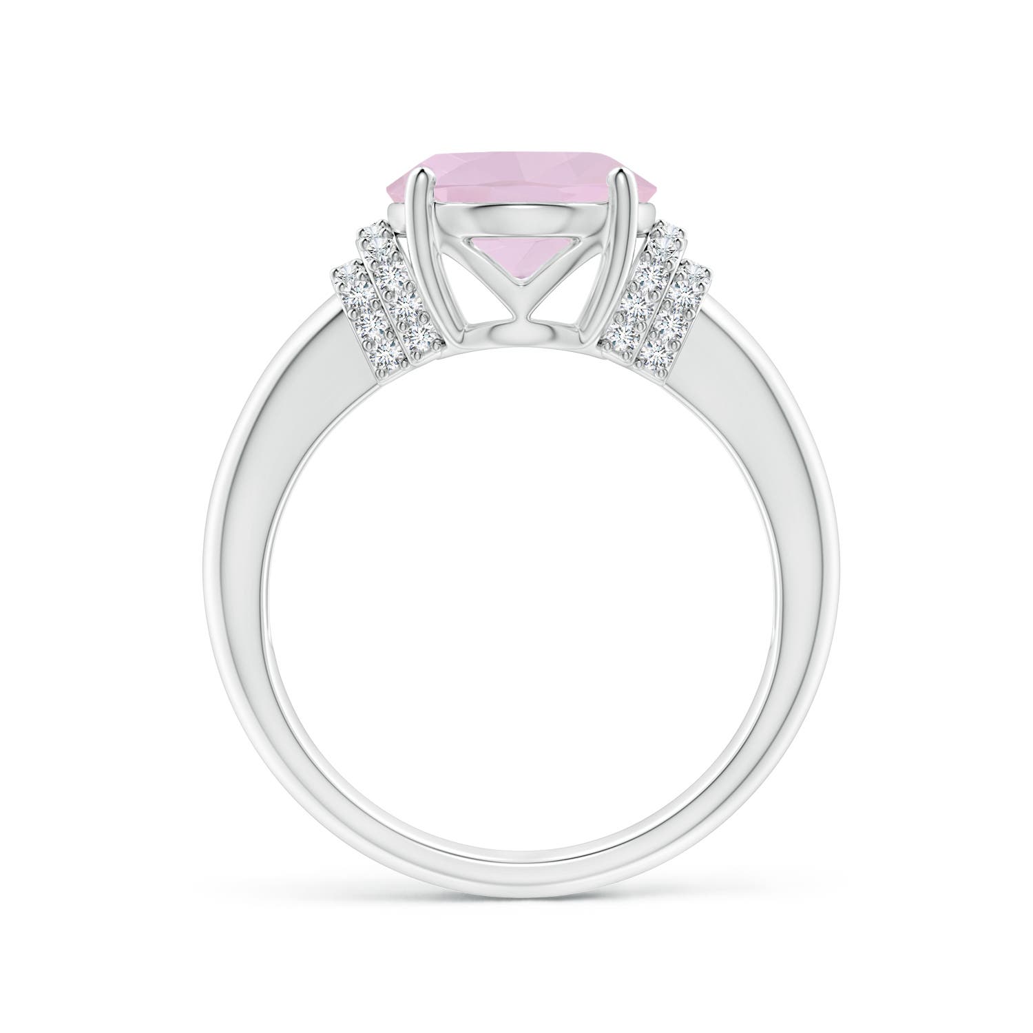 AA - Rose Quartz / 3.45 CT / 14 KT White Gold