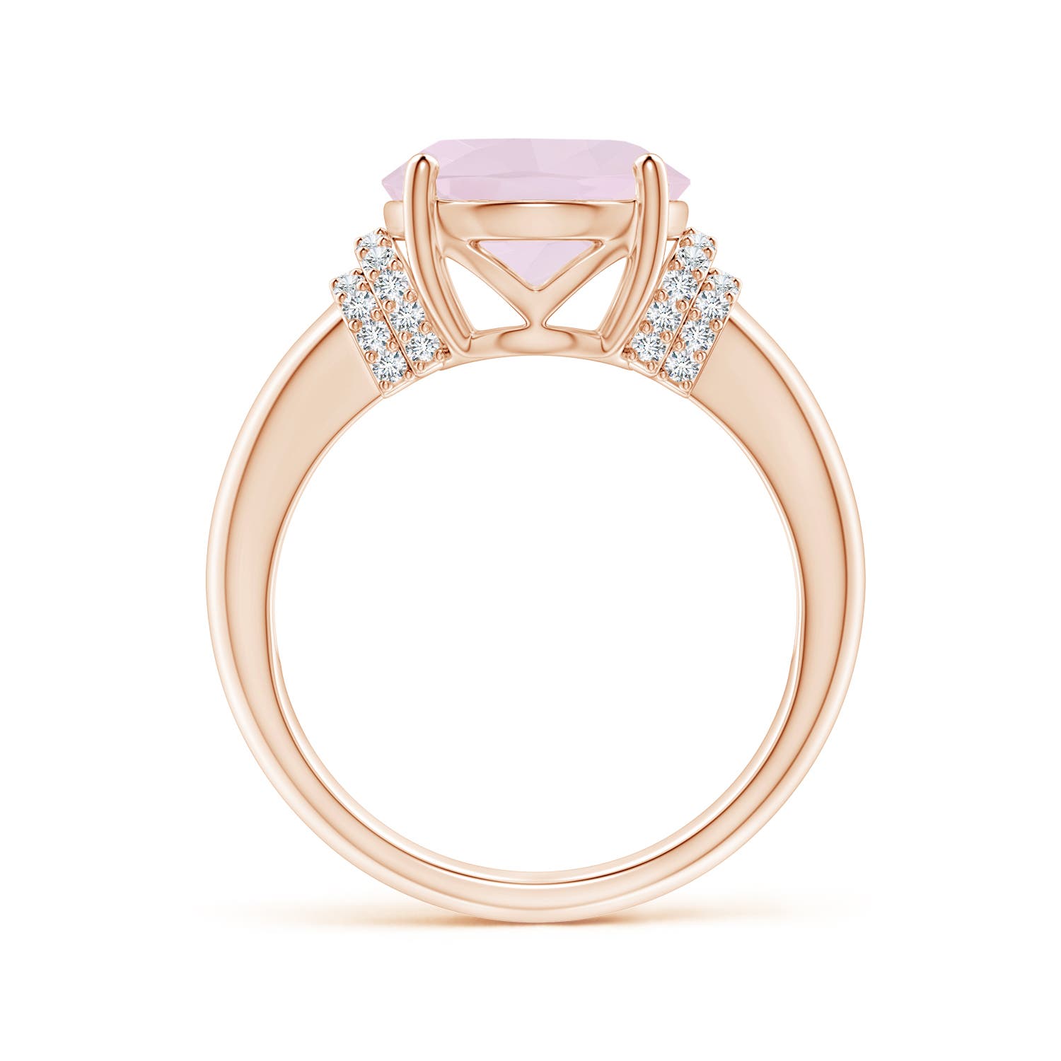 A - Rose Quartz / 4.04 CT / 14 KT Rose Gold