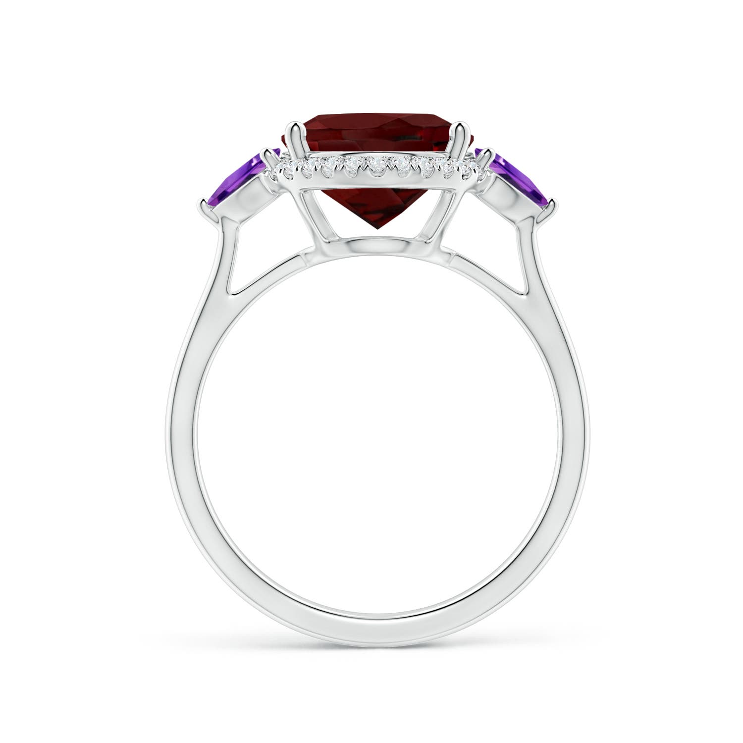 AAA - Garnet / 4.71 CT / 14 KT White Gold