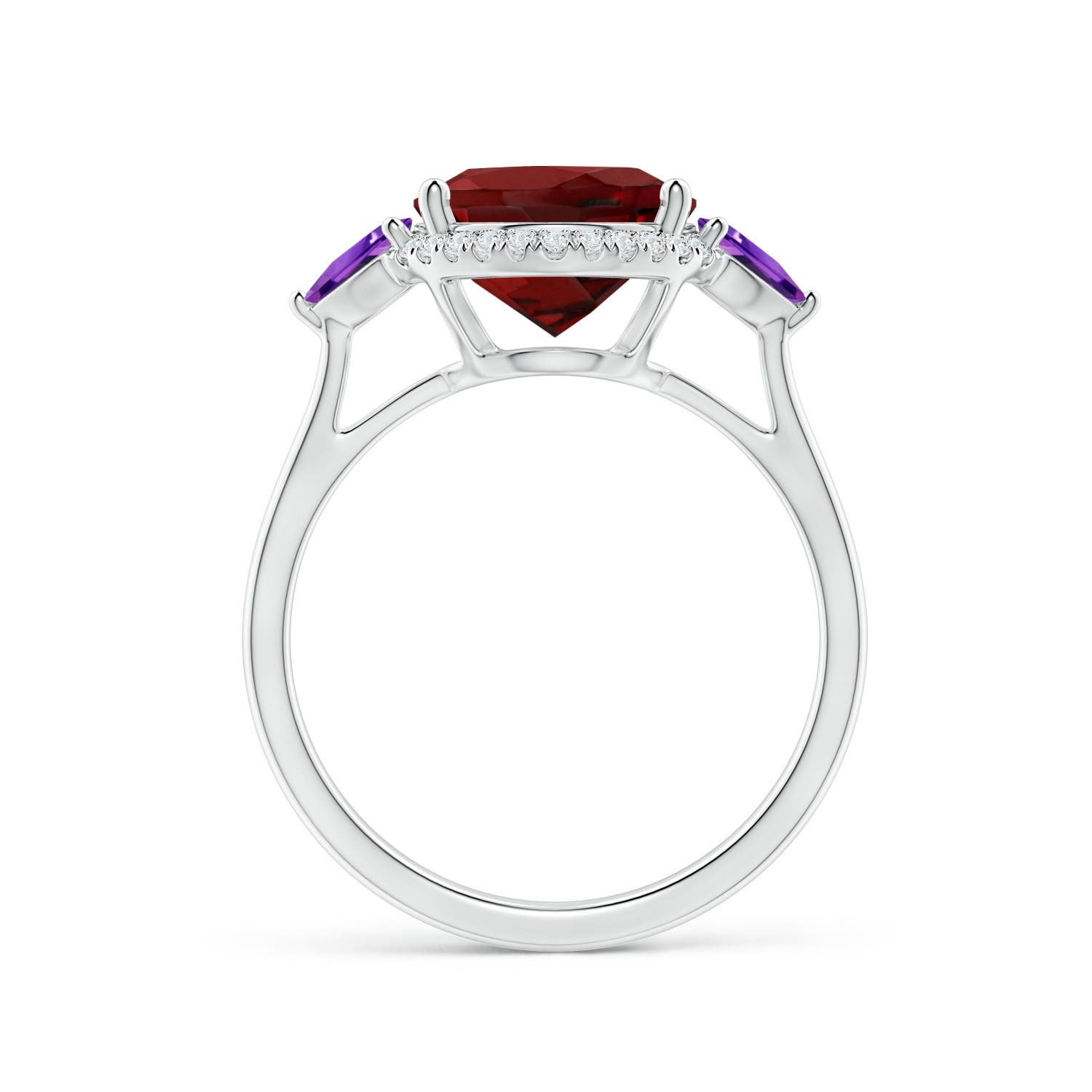 AAAA - Garnet / 4.71 CT / 14 KT White Gold