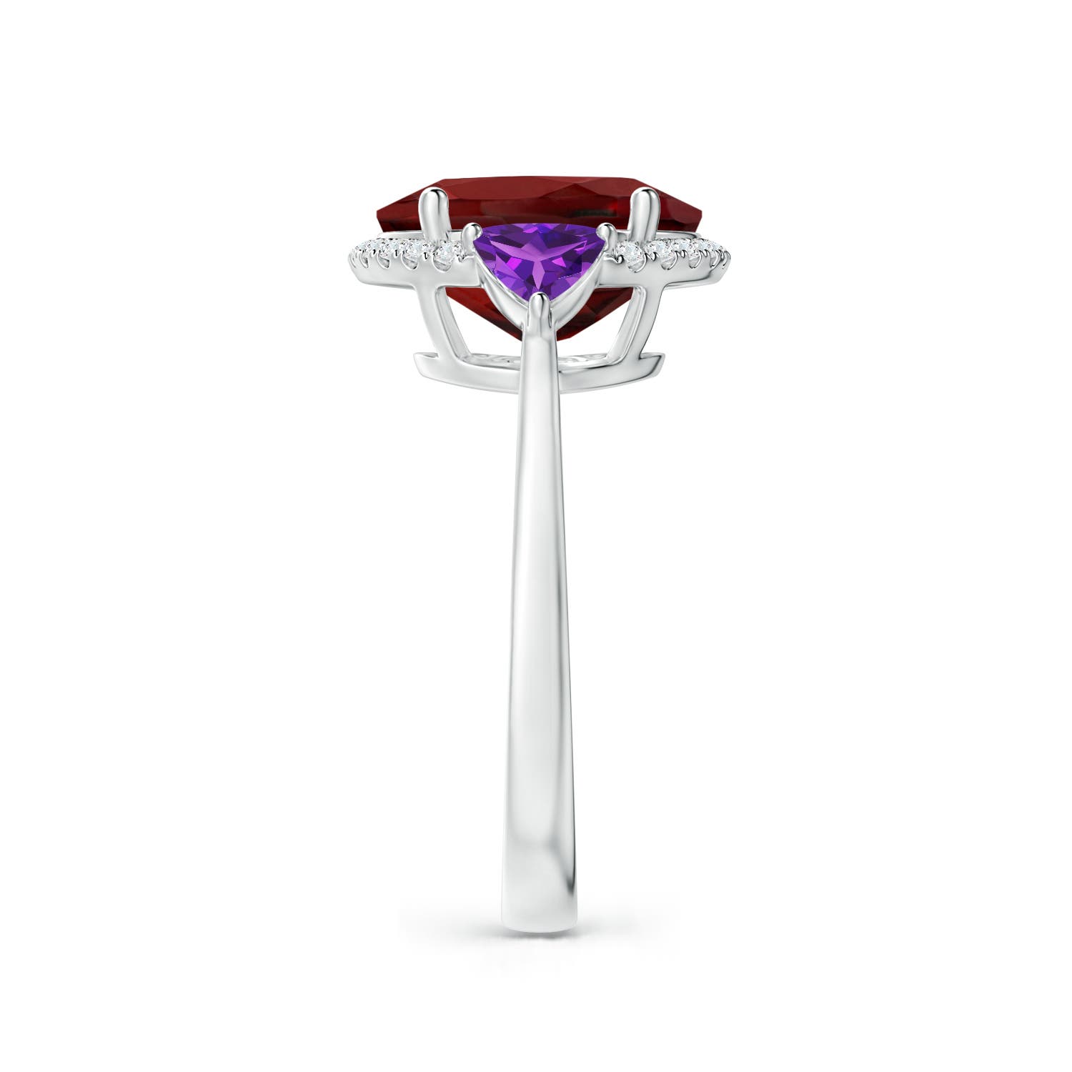 AAAA - Garnet / 4.71 CT / 14 KT White Gold