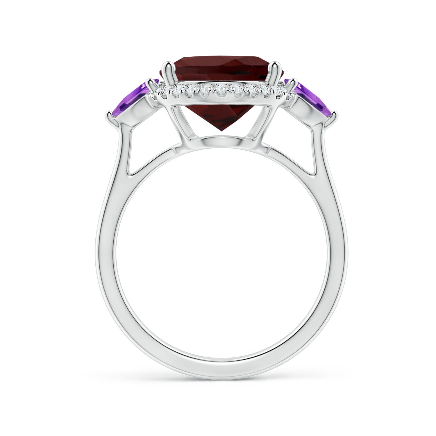 AA - Garnet / 6.08 CT / 14 KT White Gold