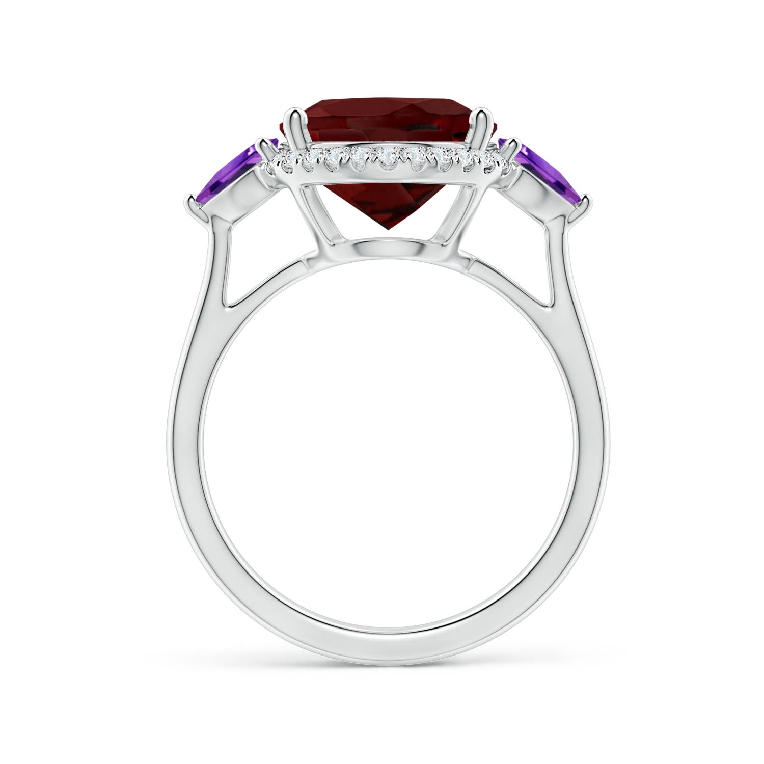 AAA - Garnet / 6.08 CT / 14 KT White Gold