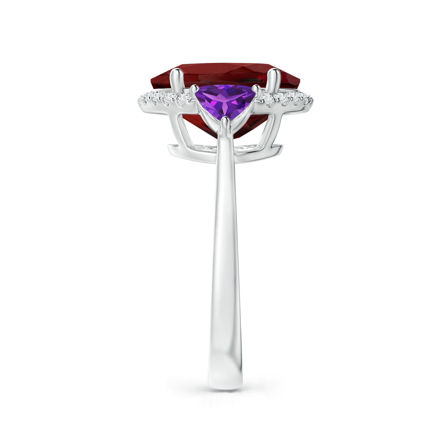 AAAA - Garnet / 6.08 CT / 14 KT White Gold