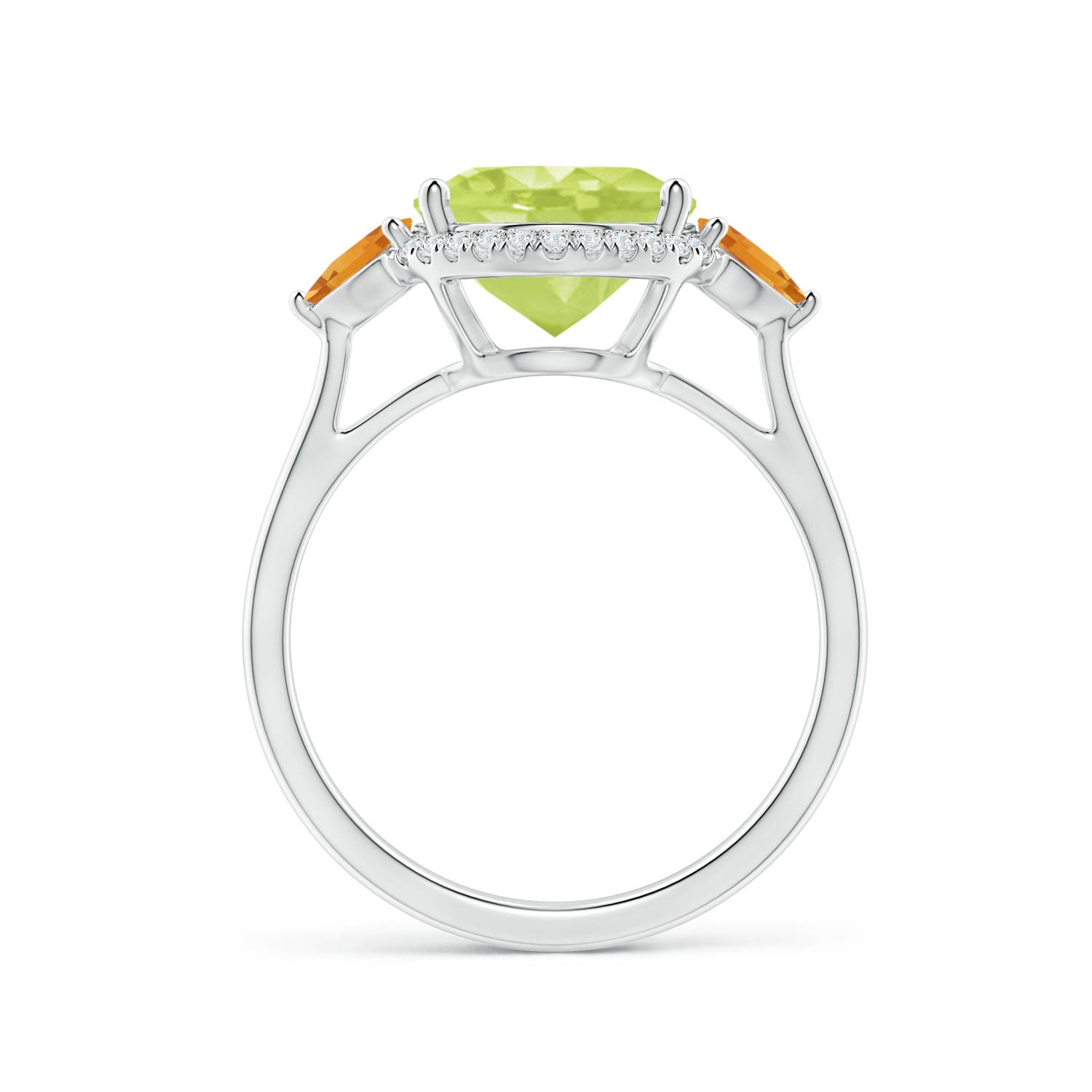 A - Peridot / 4.41 CT / 14 KT White Gold